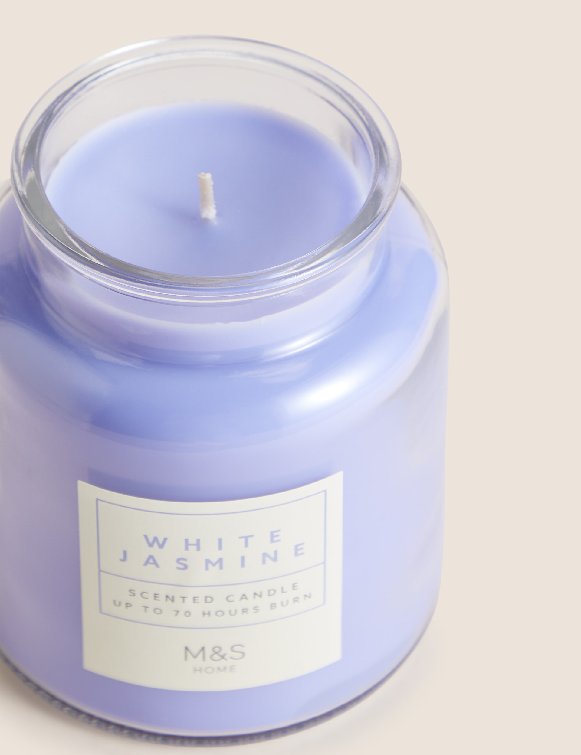 M&S Collection White Jasmine Jar Candle - Purple, Purple