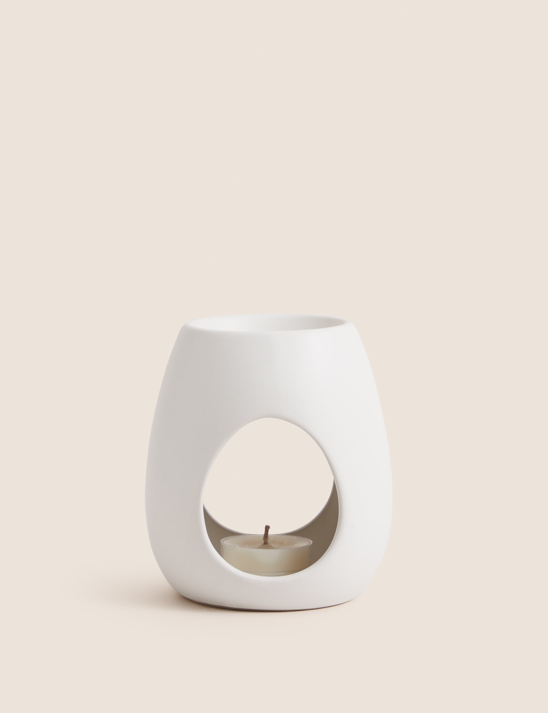 M&S Collection Ceramic Wax Melt & Oil Burner - White Mix, White Mix