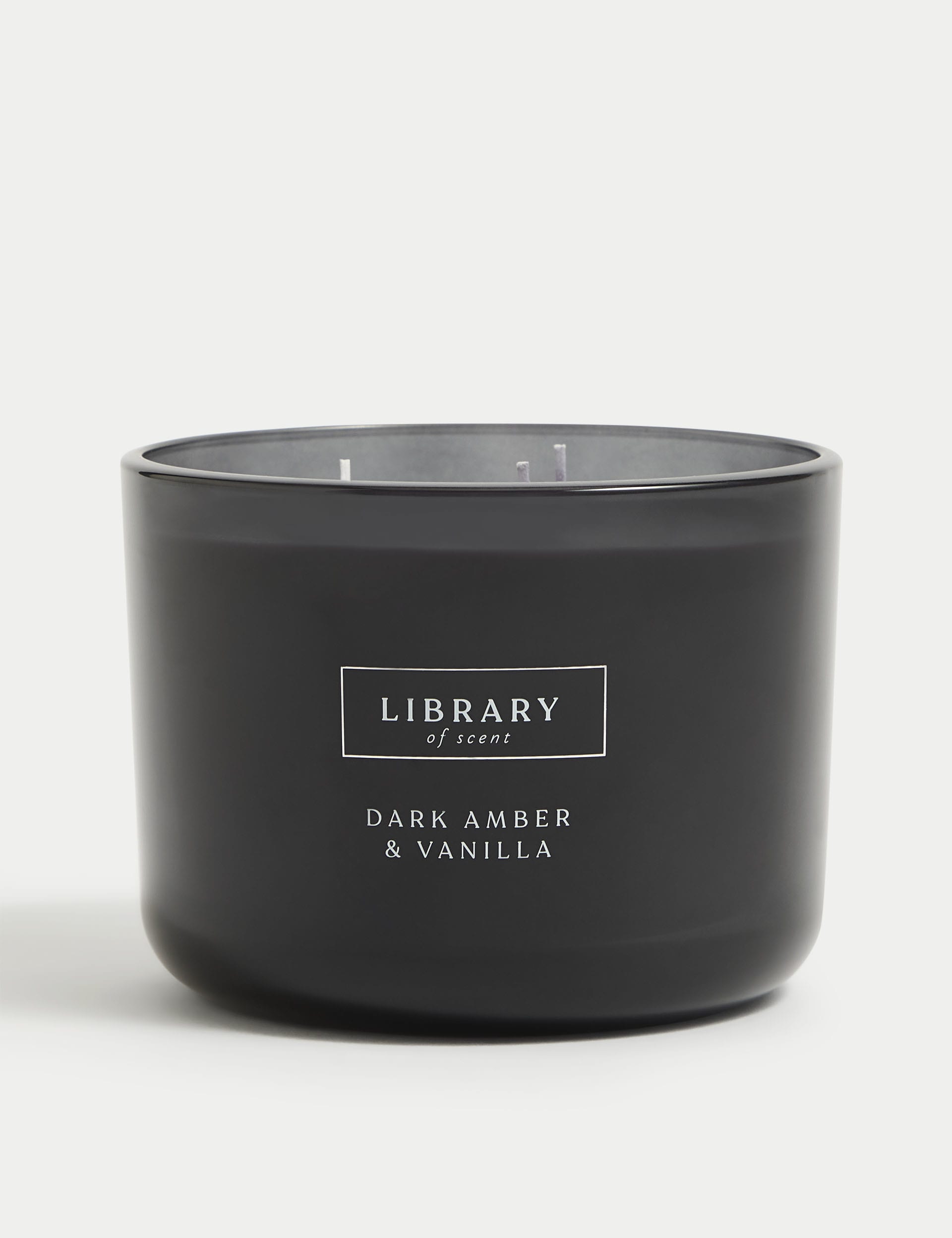 Library Of Scent Dark Amber & Vanilla 3 Wick Candle - Black Mix, Black Mix