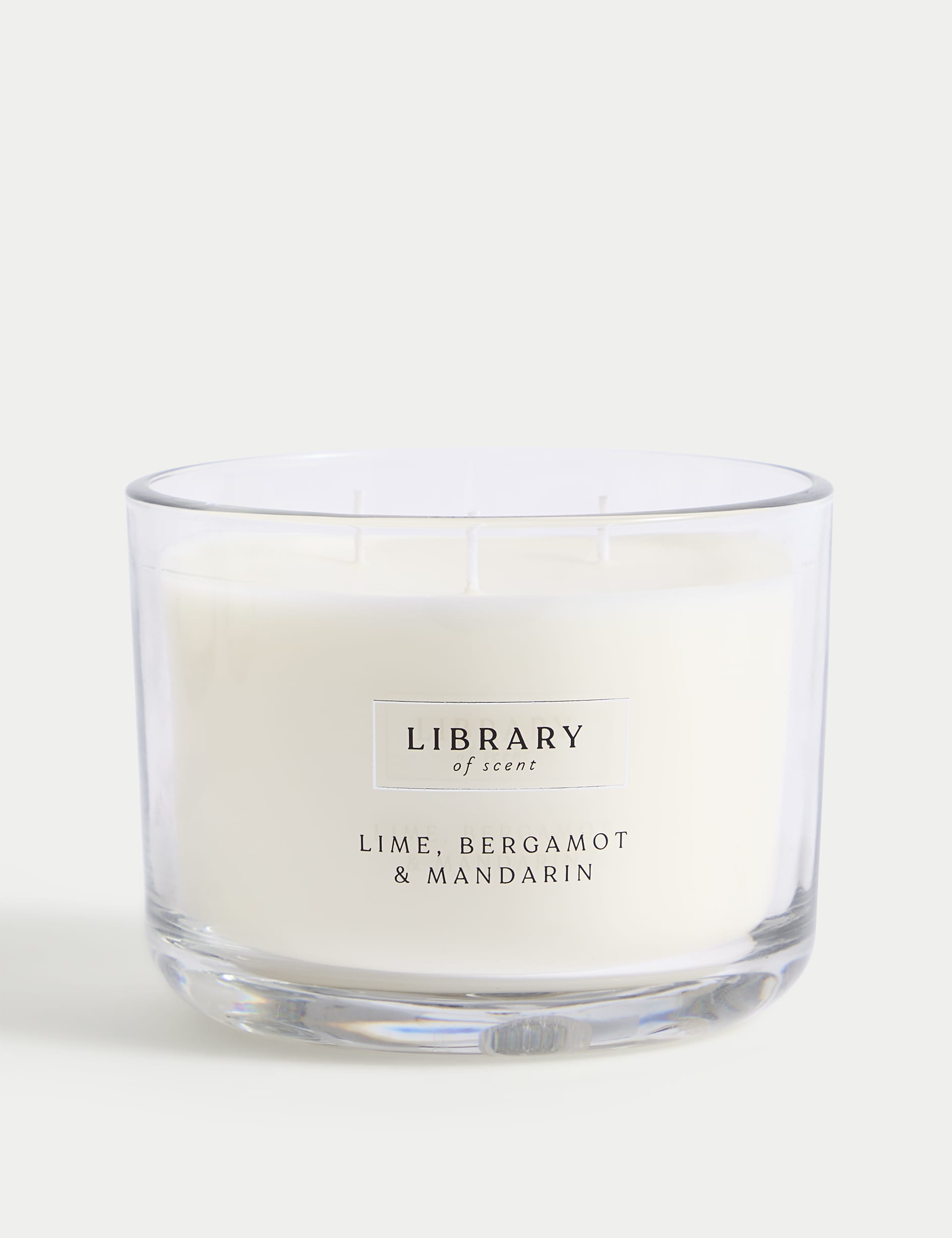 Library Of Scent Lime, Bergamot & Mandarin 3 Wick Candle - White, White