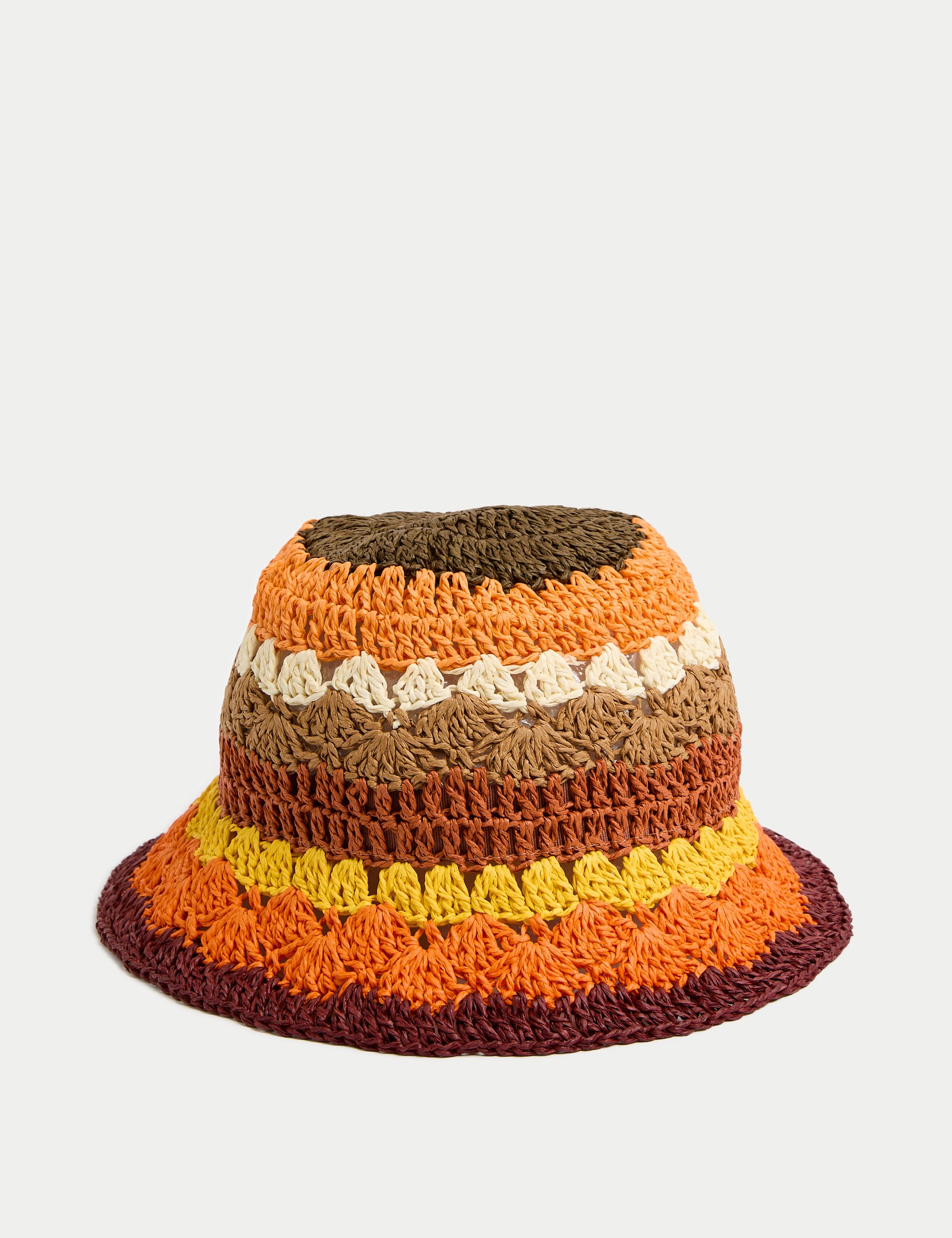 M&S Collection Women's Crochet Bucket Hat - S-M - Multi, Multi