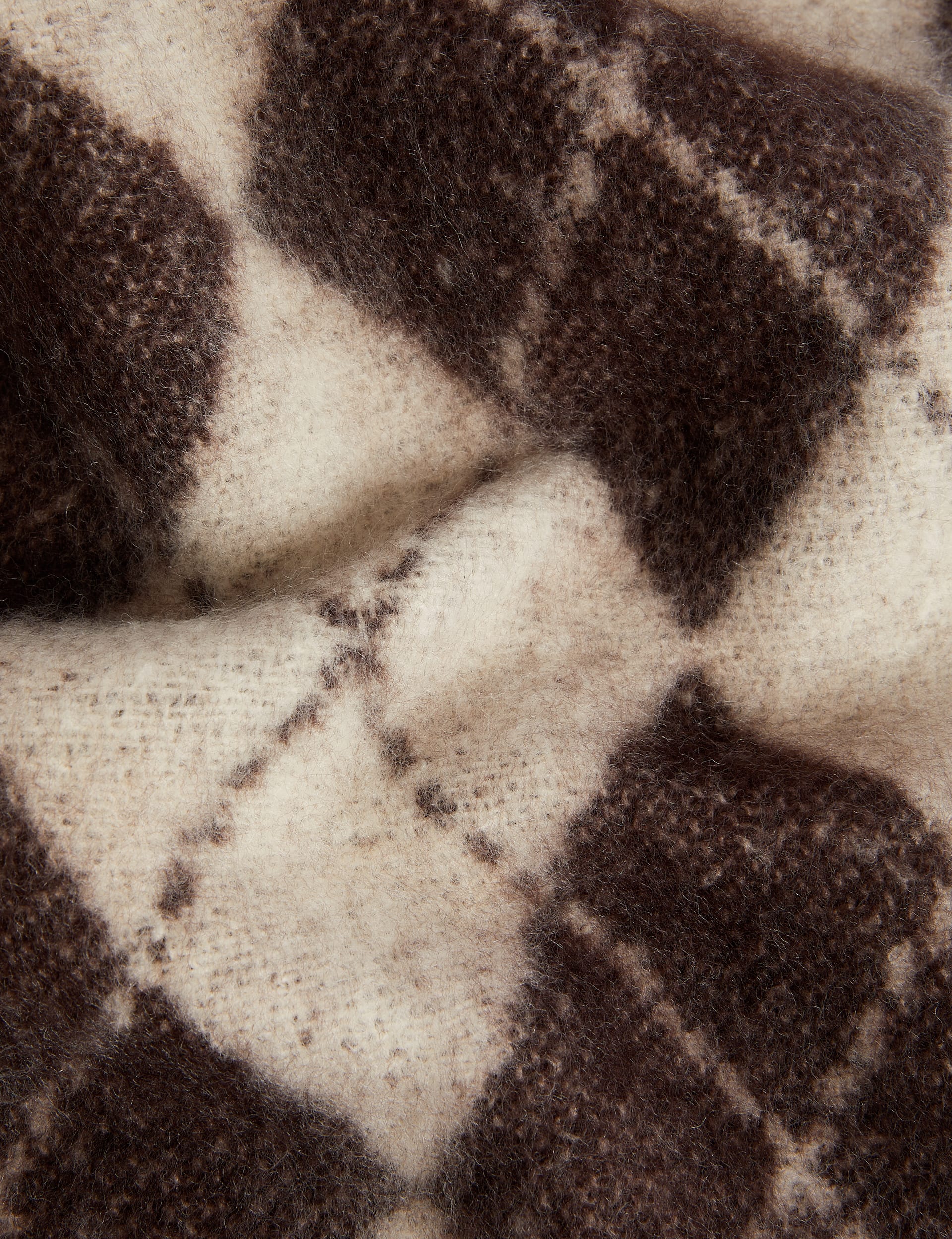 M&S Collection Women's Brushed Scarf - Brown Mix, Brown Mix