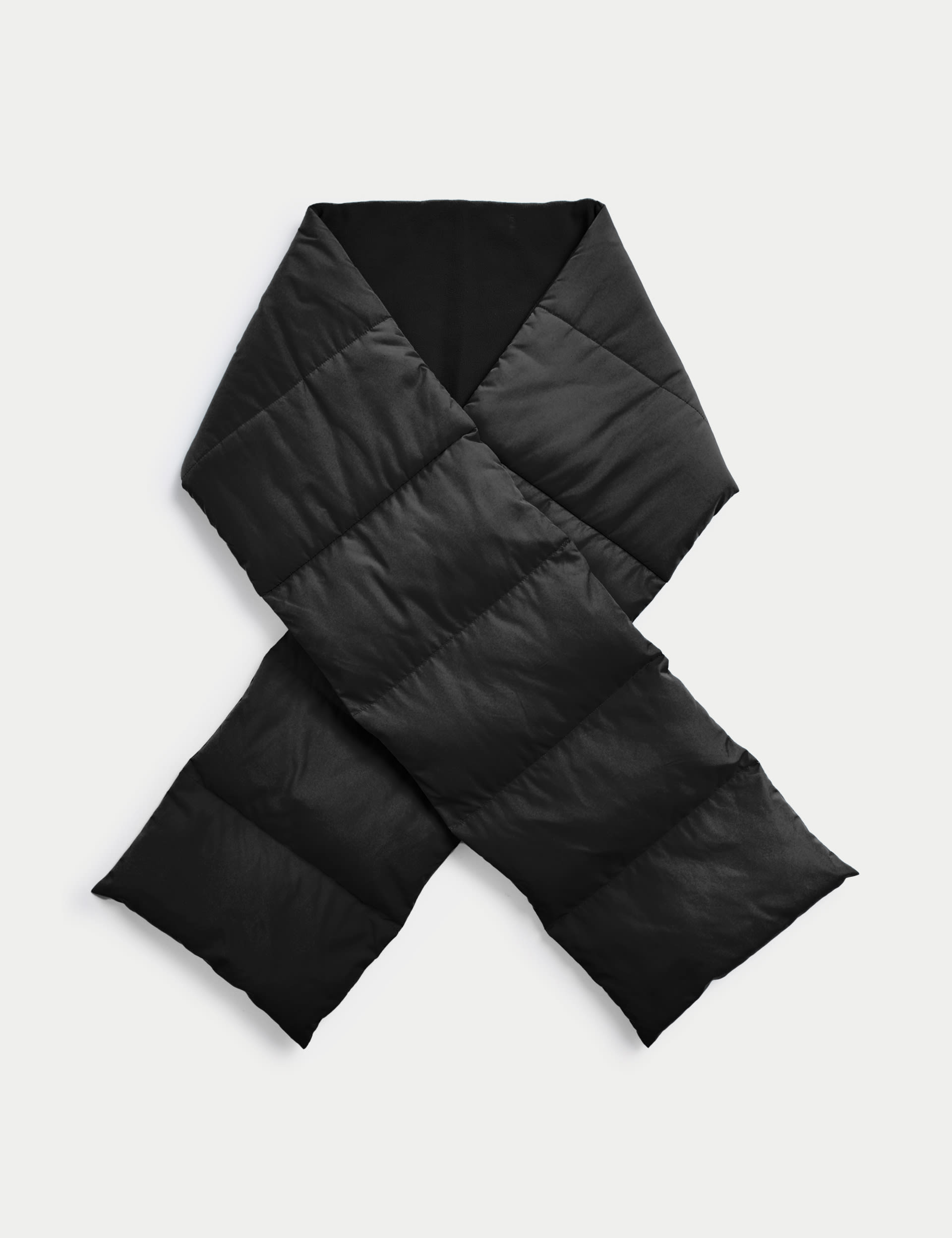 M&S Collection Women's Quilted Puffer Scarf - Black, Black,Turquoise