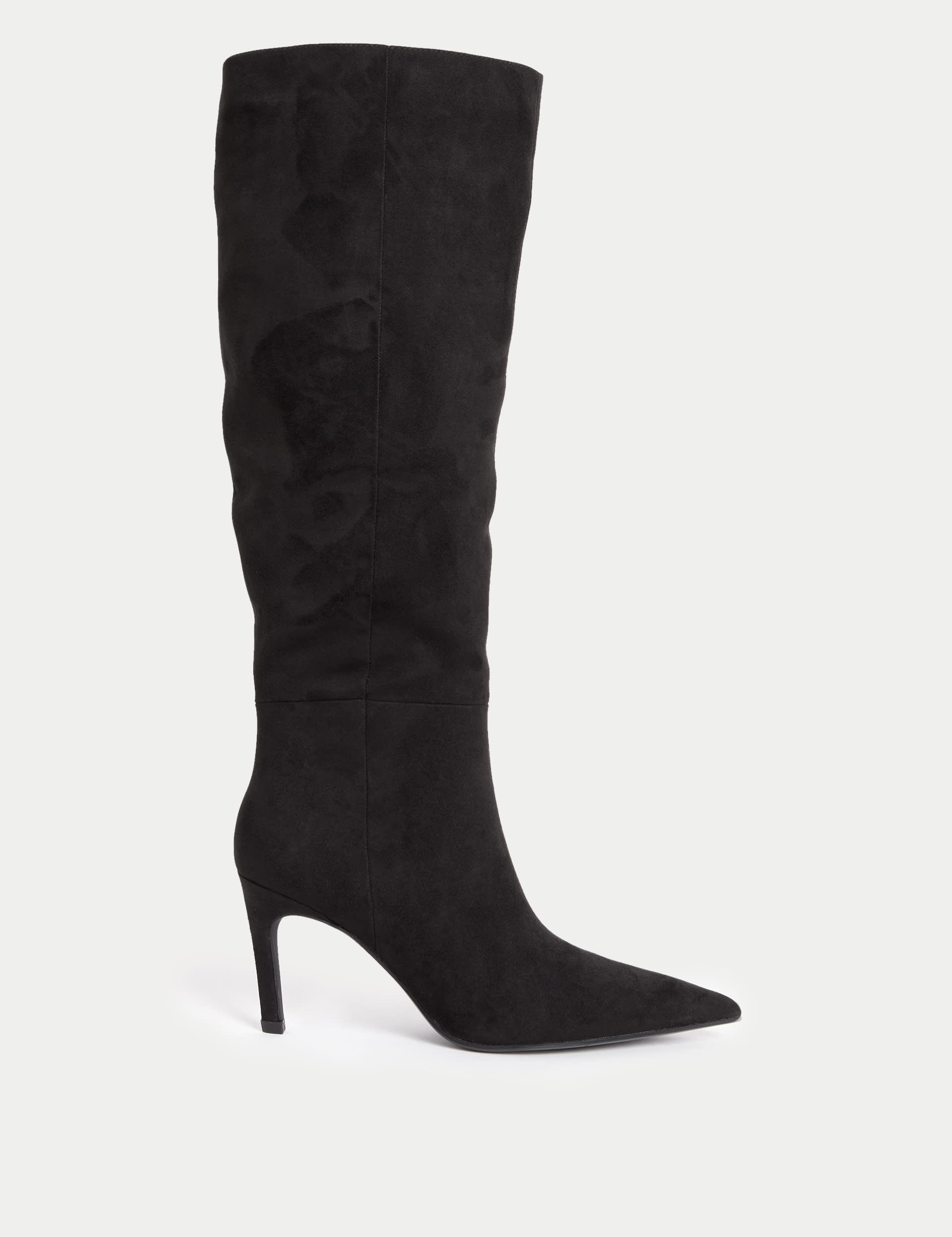 M&S Collection Women's Stiletto Heel Knee High Boots - 6 - Black, Black