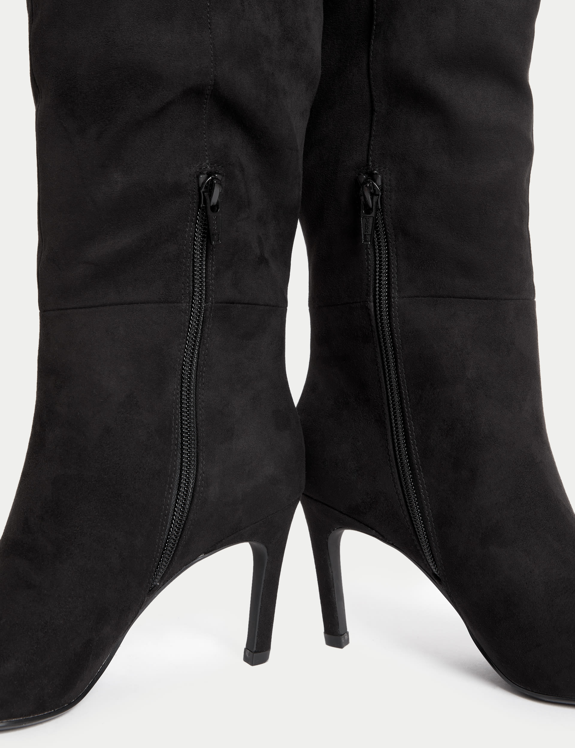 M&S Collection Women's Stiletto Heel Knee High Boots - 6 - Black, Black