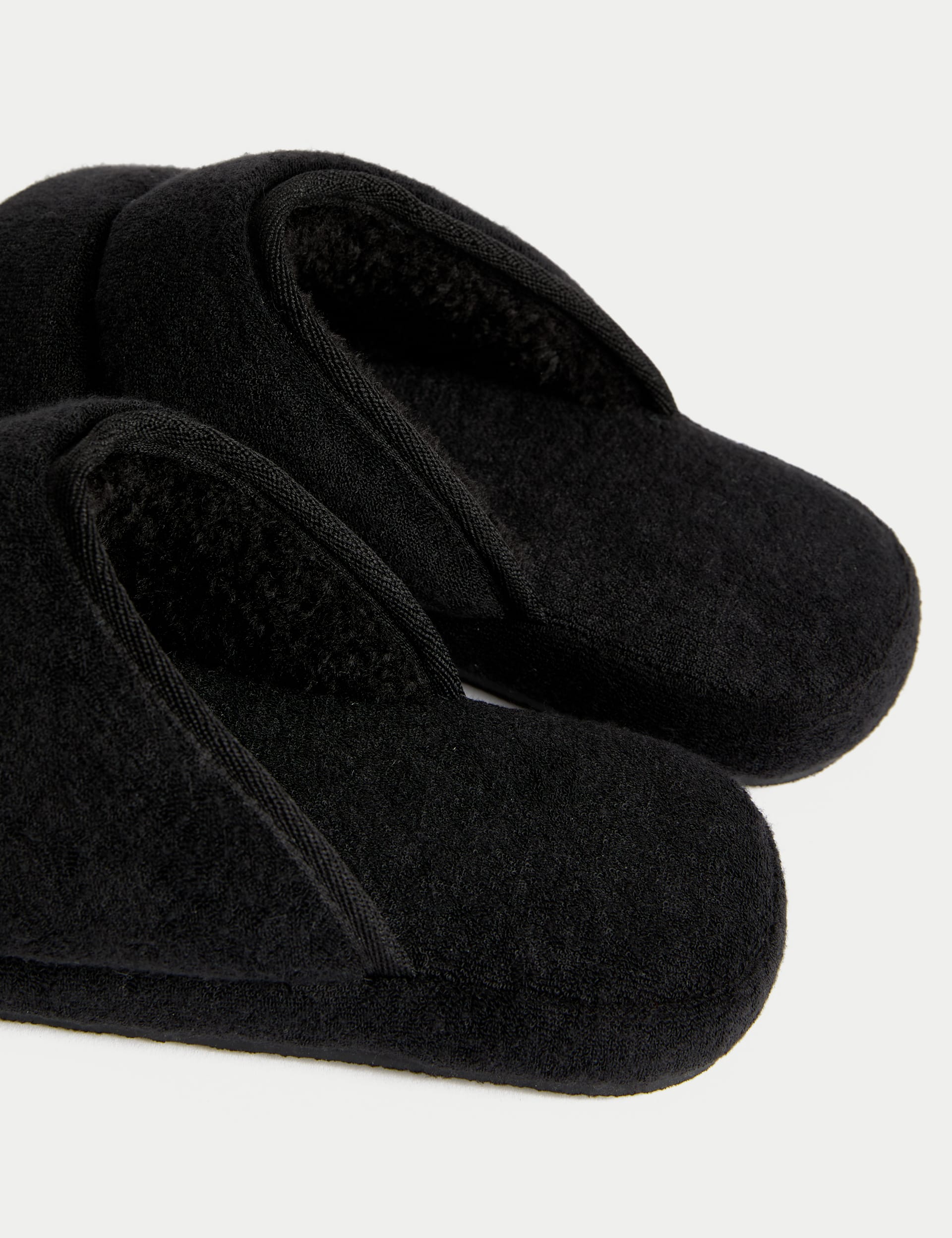 M&S Collection Women's Open Toe Slider Slippers - 6 - Black, Black