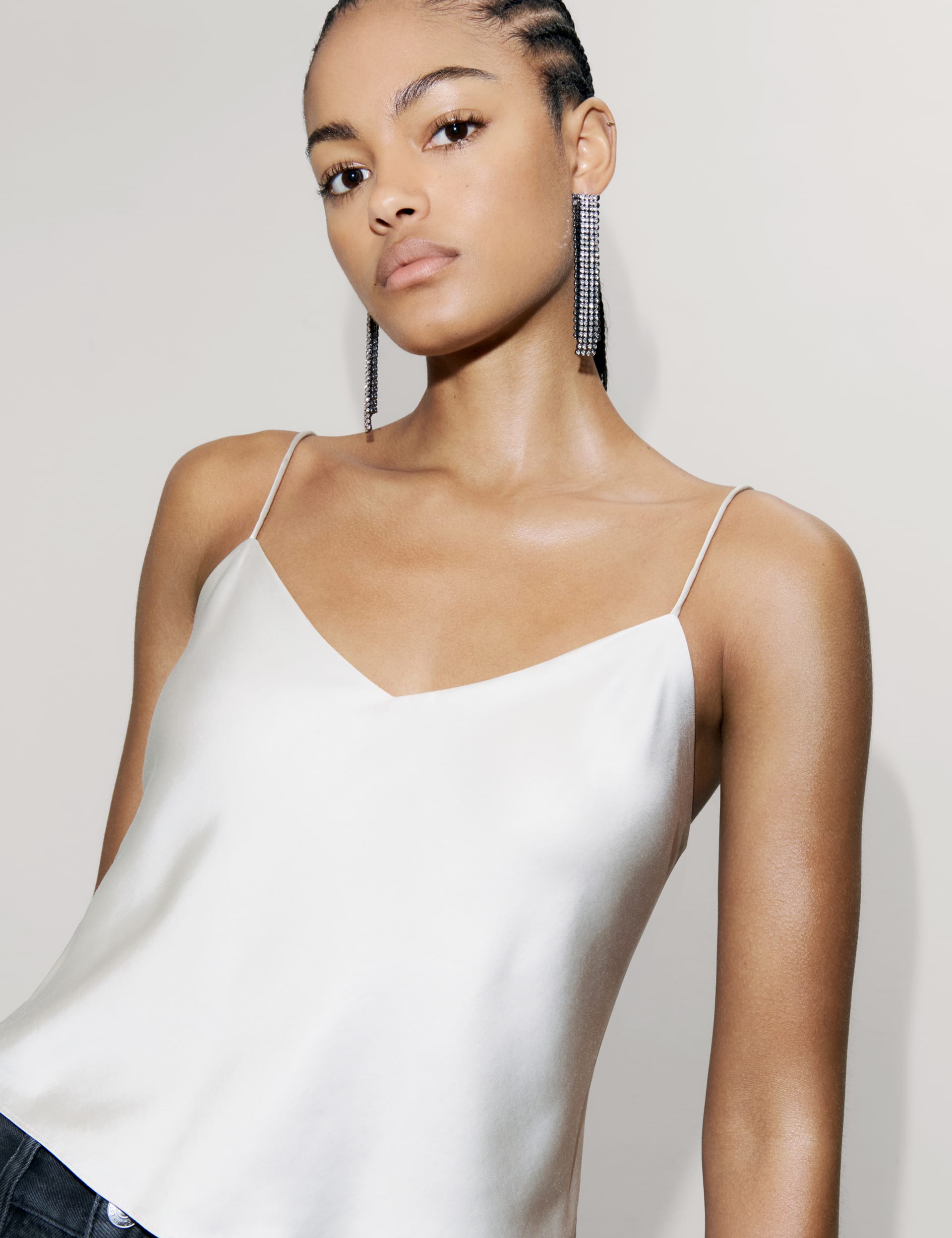 M&S X Sienna Miller Women's Satin Camisole - 8 - Fawn