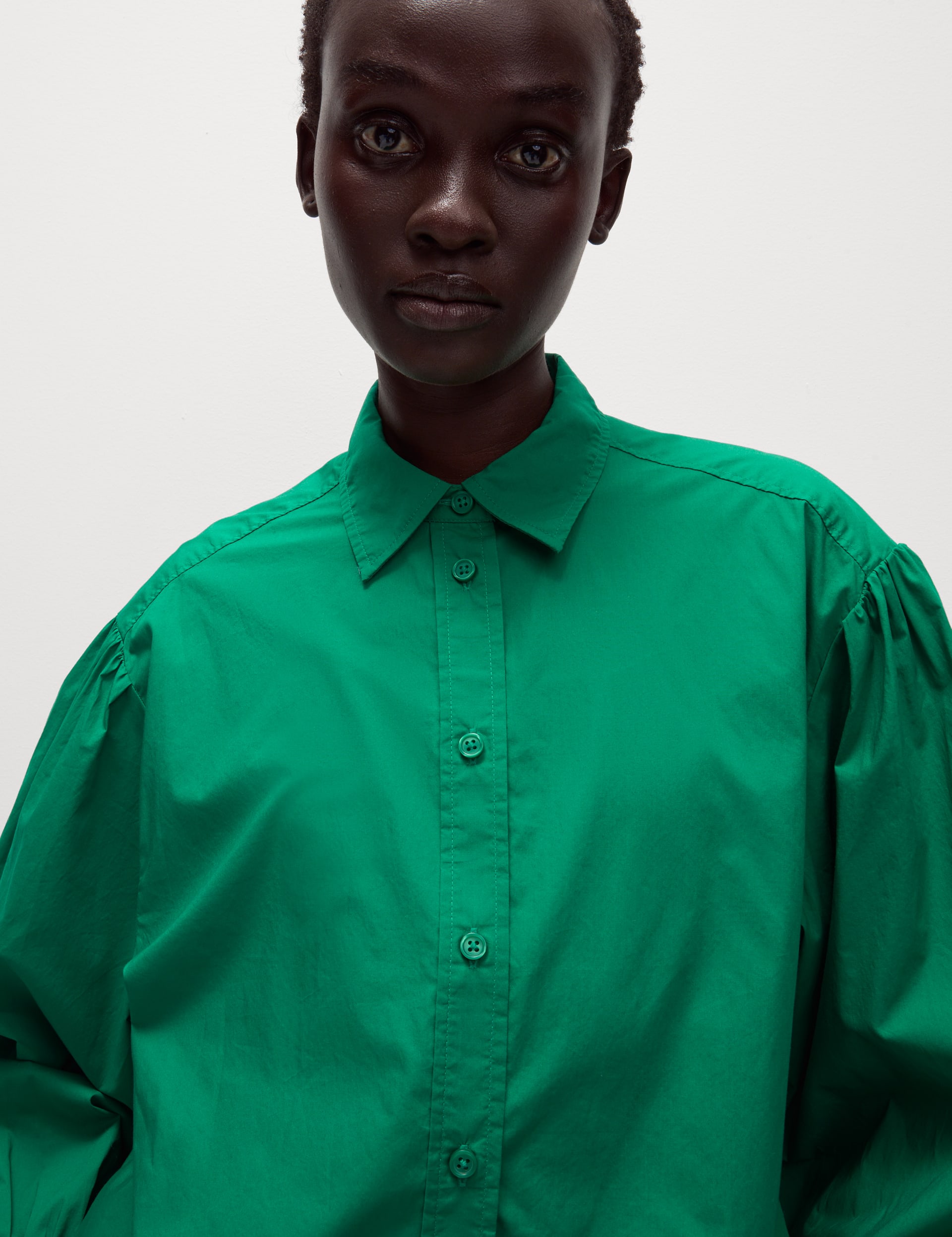 M&S Collection Women's Pure Cotton Oversized Shirt - 16REG - Bright Green, Bright Green