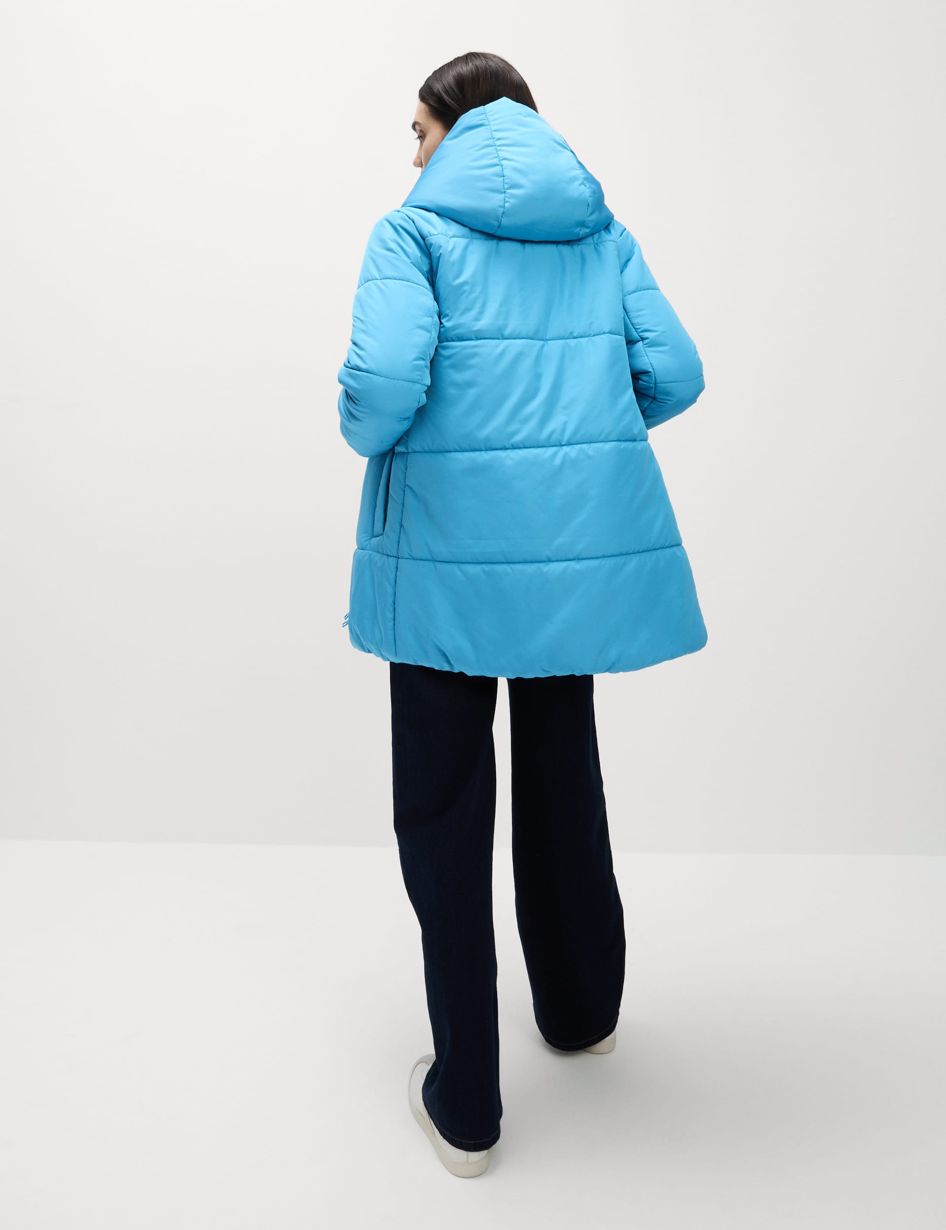 M&S Collection Women's Thermowarmth Stormwear Quilted Duvet Coat - 10 - Turquoise, Turquoise,Fawn