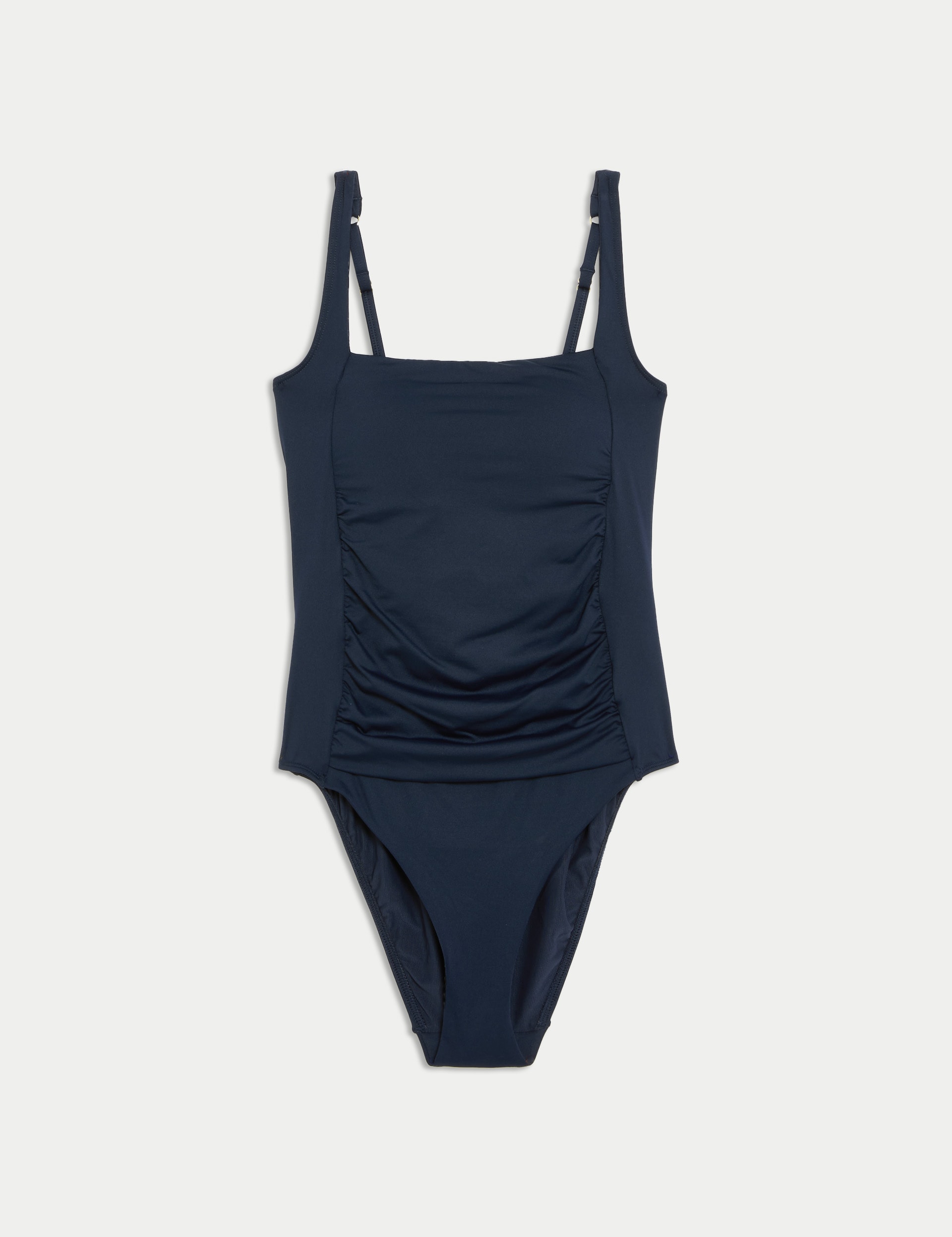 M&S Collection Women's 360 Tummy Control Padded Square Neck Swimsuit - 14REG - Navy, Navy