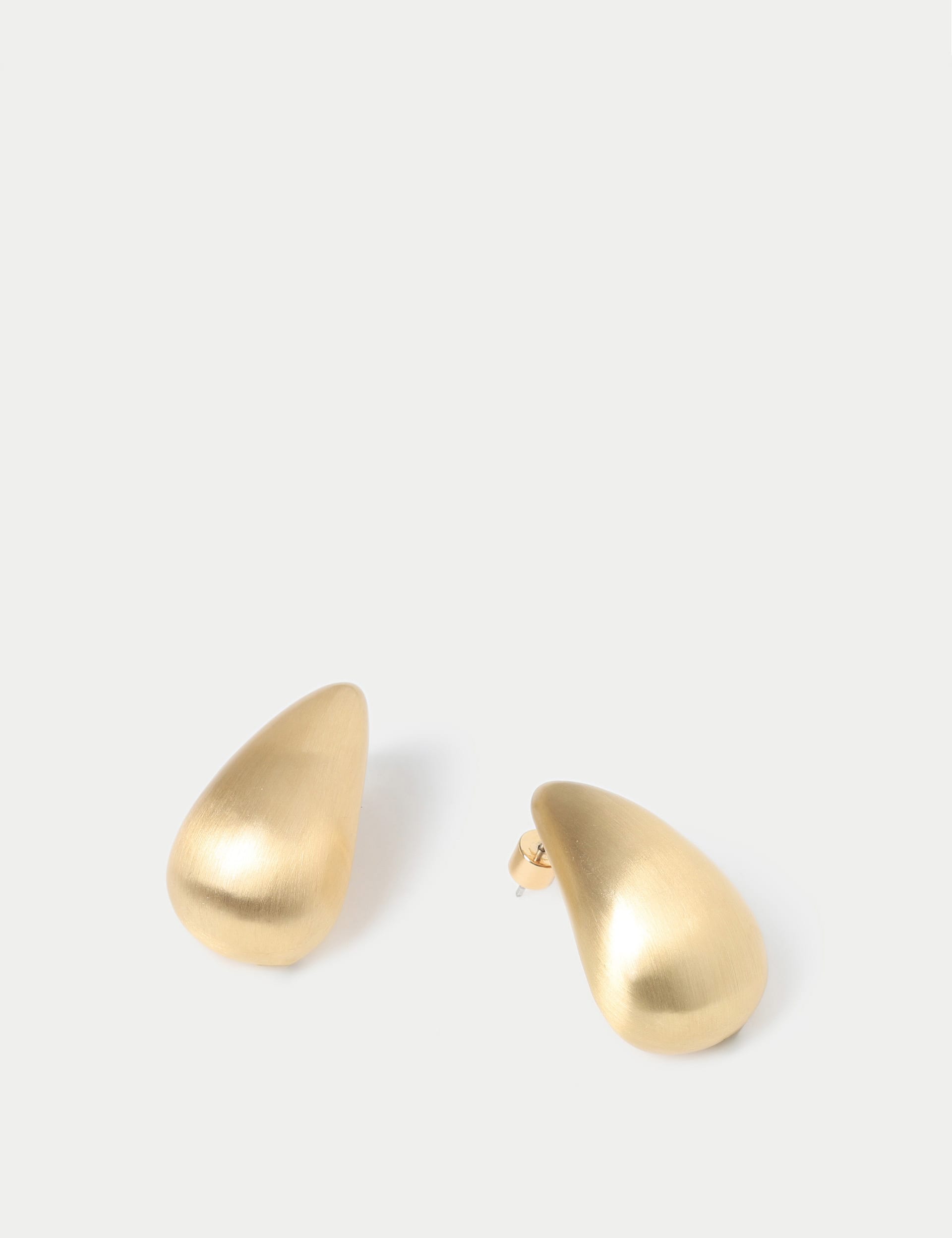 M&S Collection Women's Tone Dome Drop Earrings - Gold, Gold