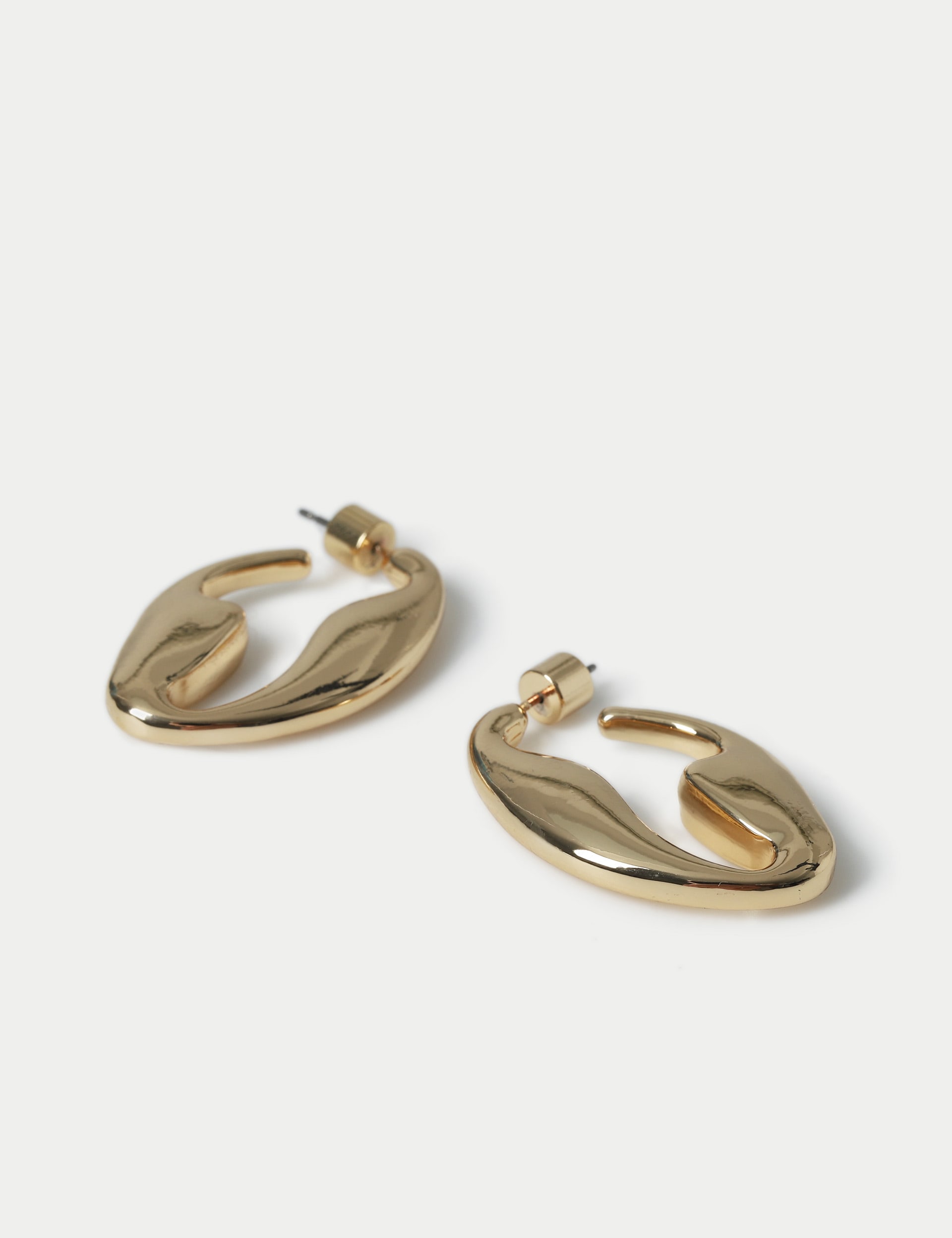 M&S Collection Women's Irregular Shape Drop Earrings - Gold, Gold