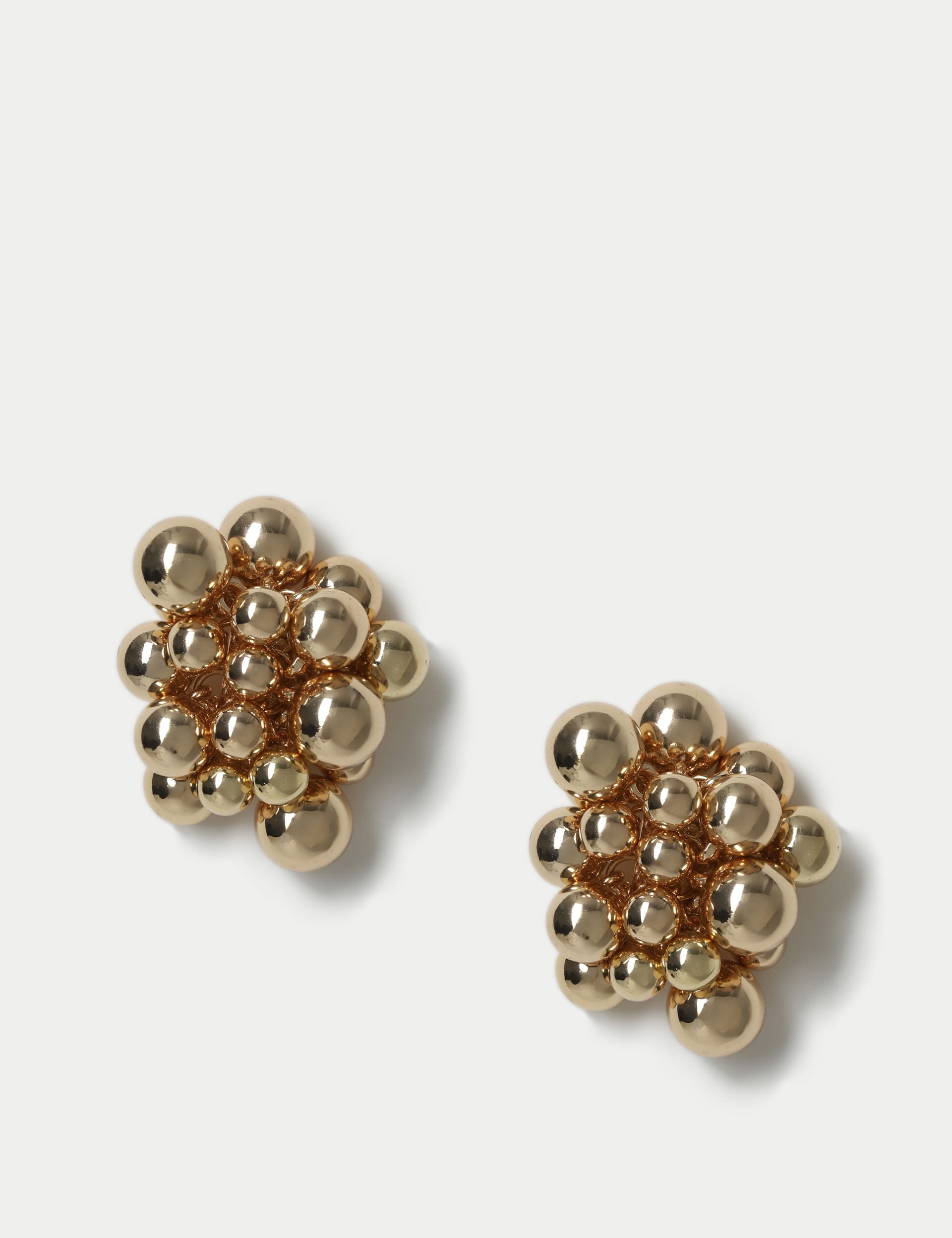 M&S Collection Women's Ball Cluster Detail Studs - Gold, Gold