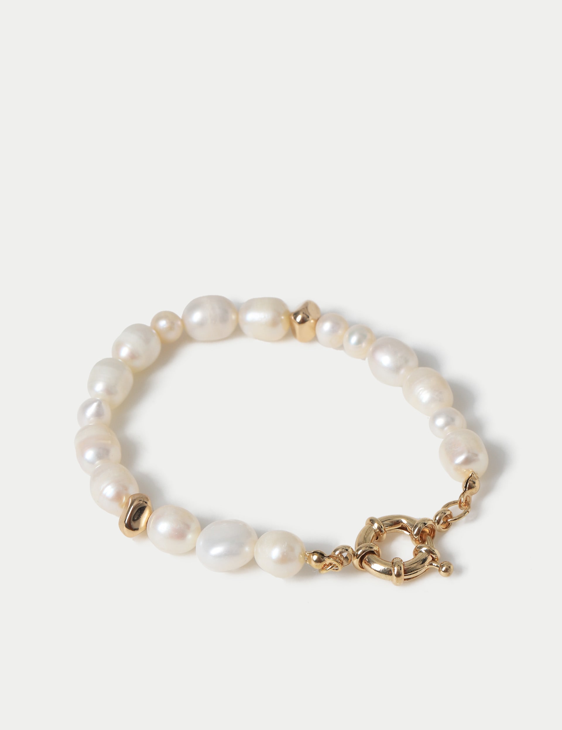 Autograph Women's Freshwater Pearl Pebble Bracelet - Gold, Gold