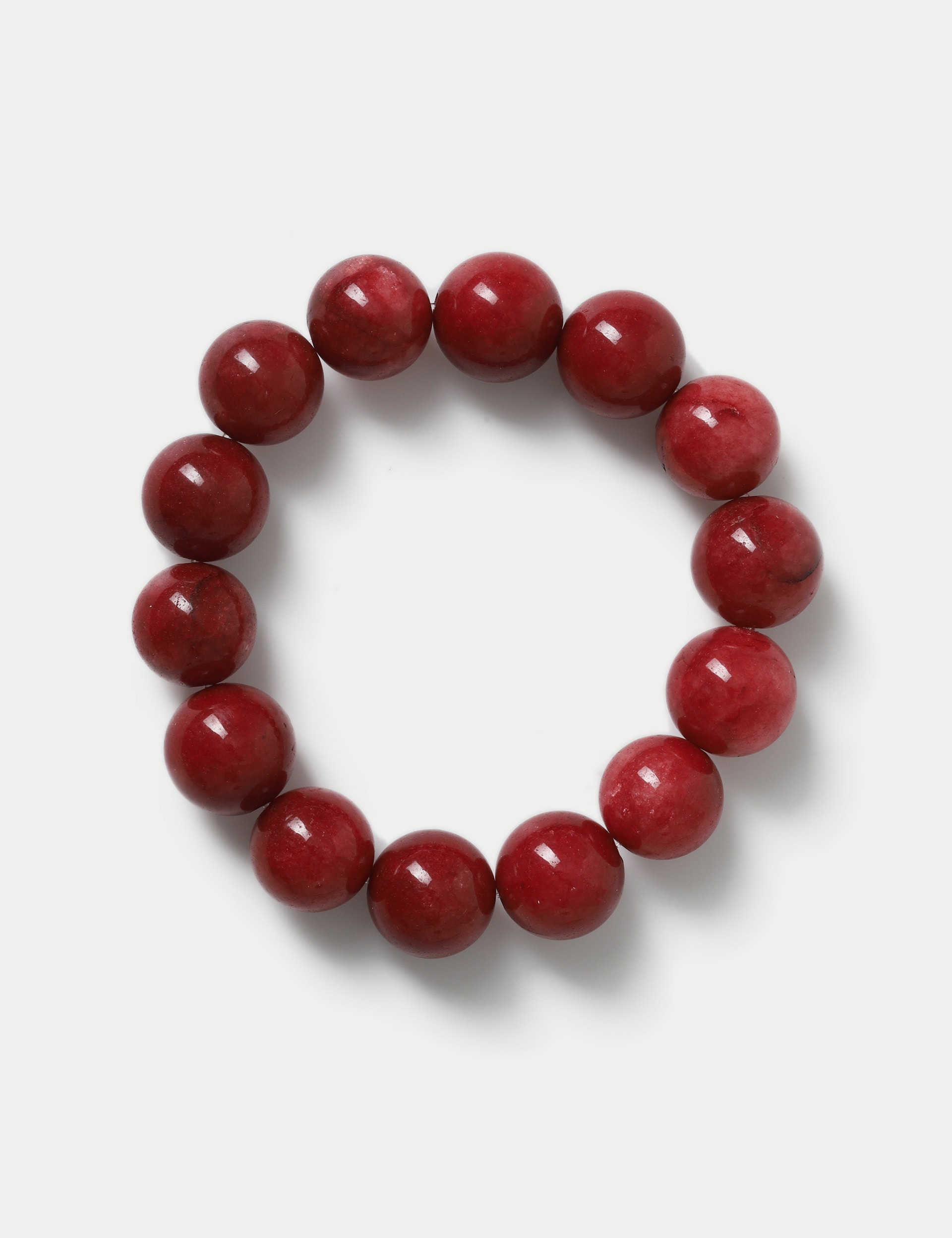 Autograph Women's Natural Stone Bracelet - Red, Red