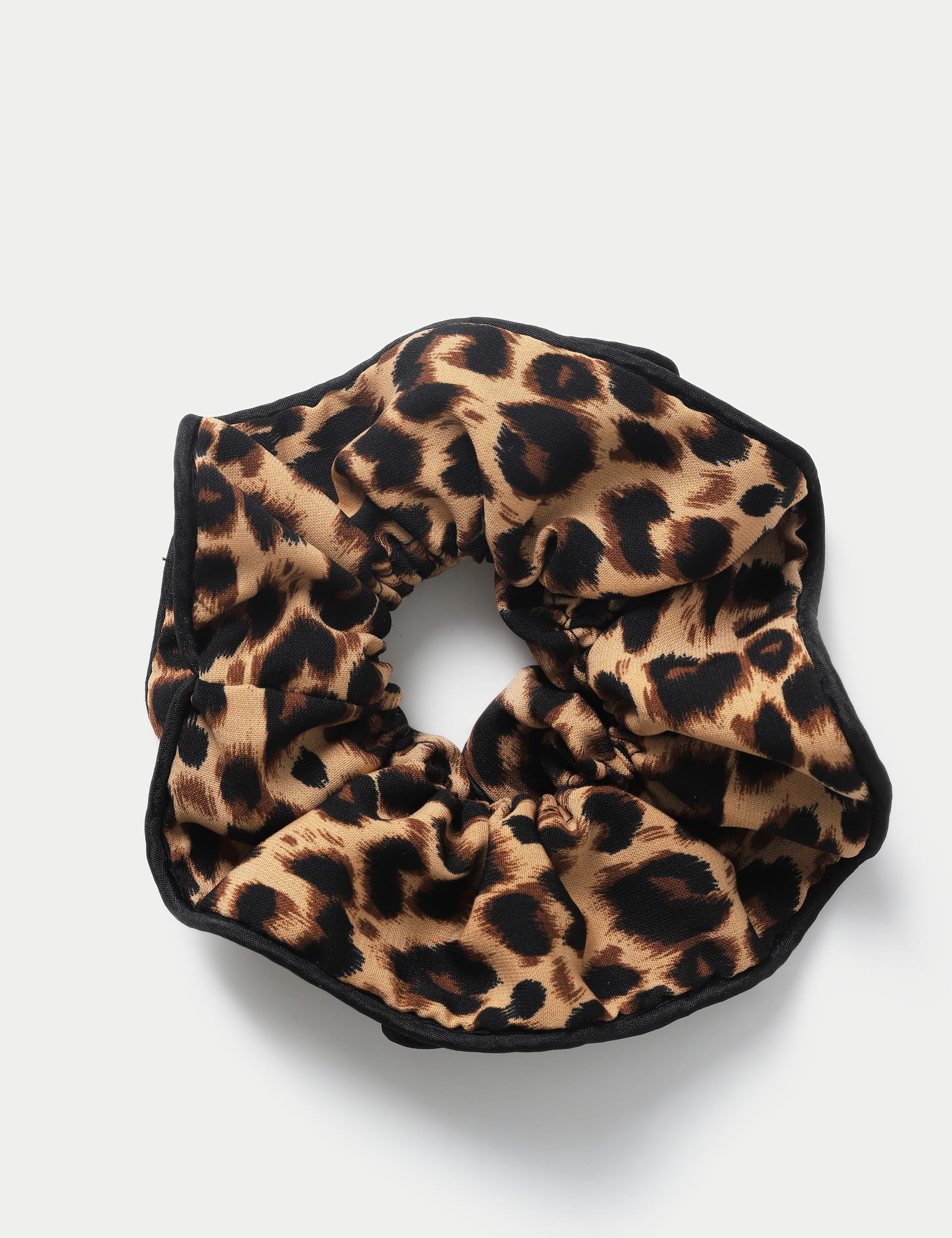 M&S Collection Women's Leopard Print Hair Scrunchie - Brown, Brown