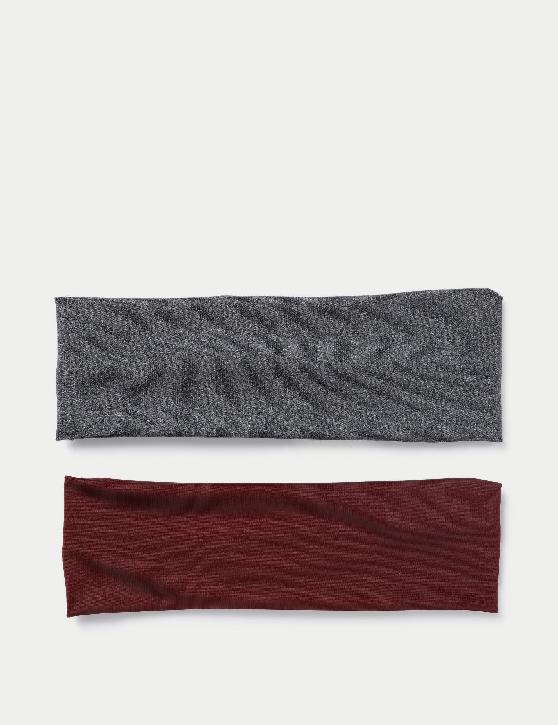 M&S Collection Women's 2 Pack Burgundy and Charcoal Grey Bandeau Set - Multi, Multi