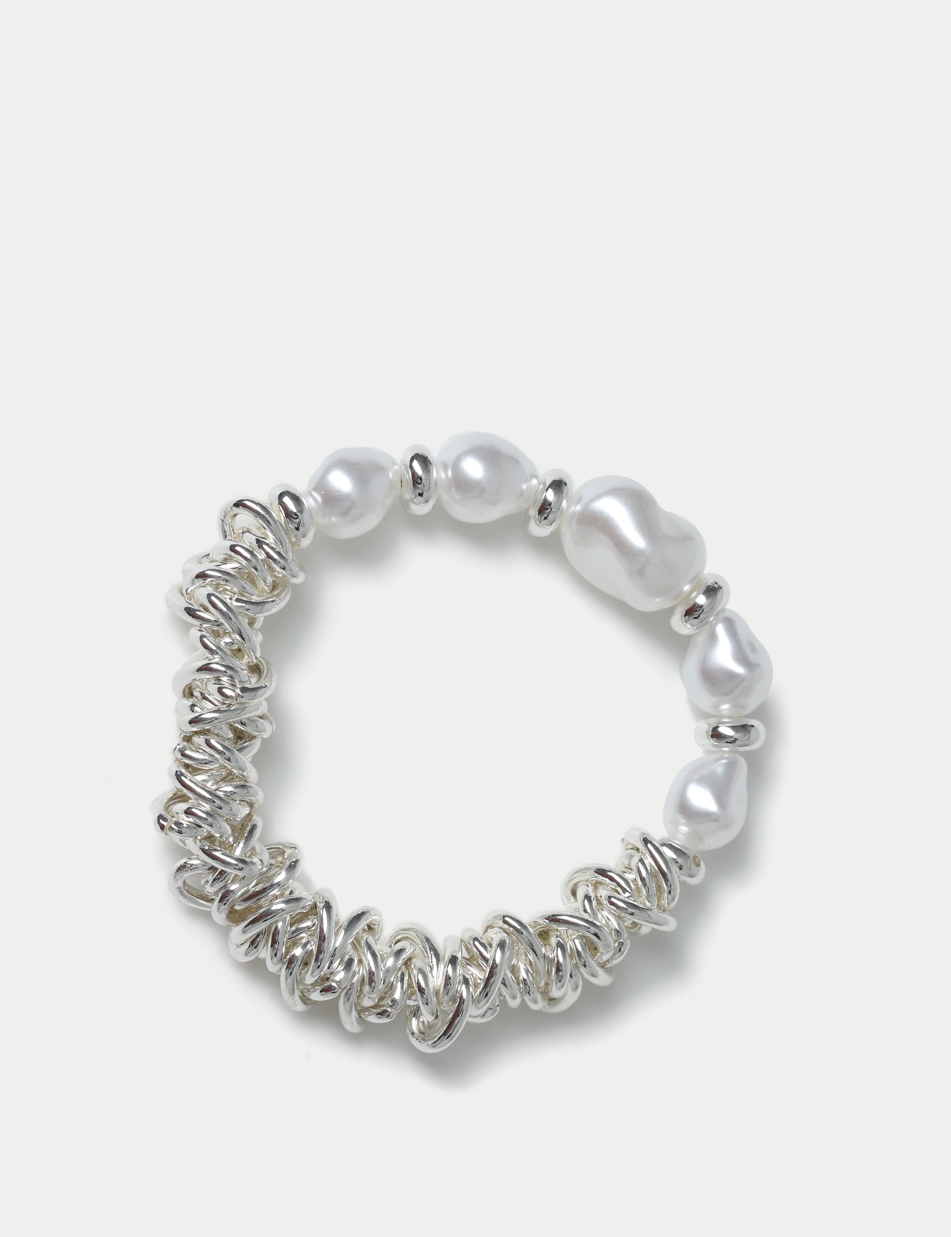 M&S Collection Women's Pearl Wristwear - Silver, Silver