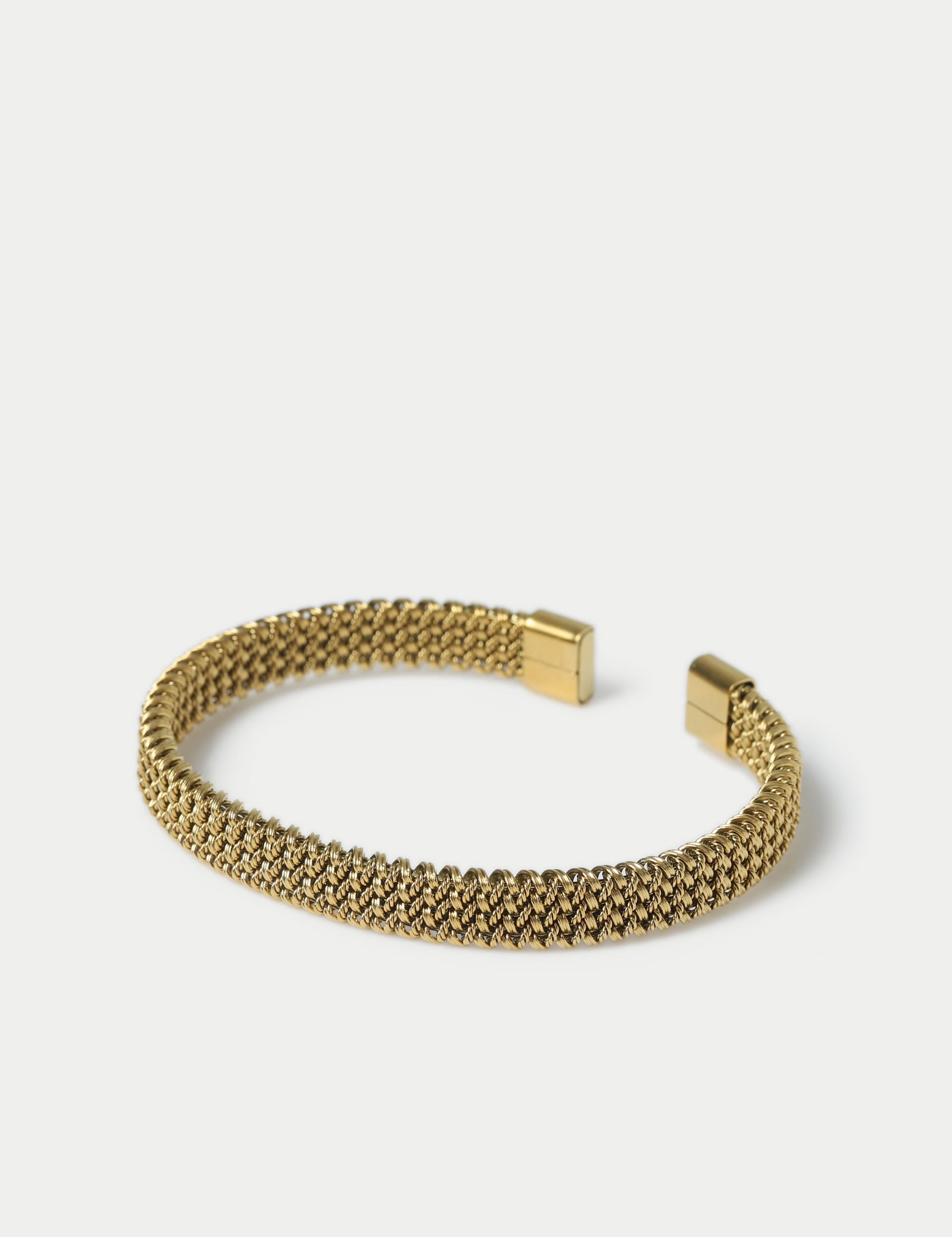 Autograph Women's Gold Tone Waterproof Mesh Cuff, Gold