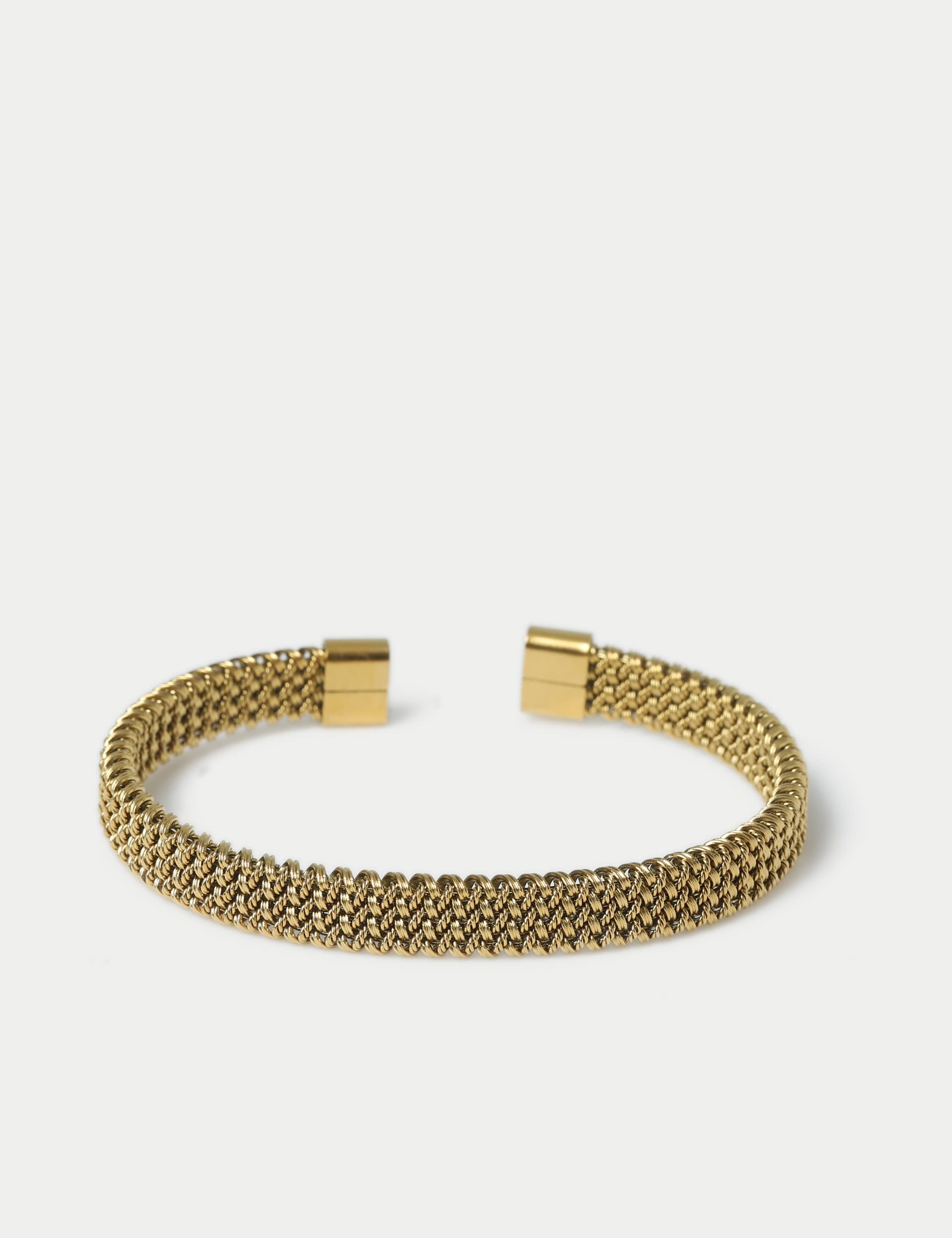 Autograph Women's Gold Tone Waterproof Mesh Cuff, Gold