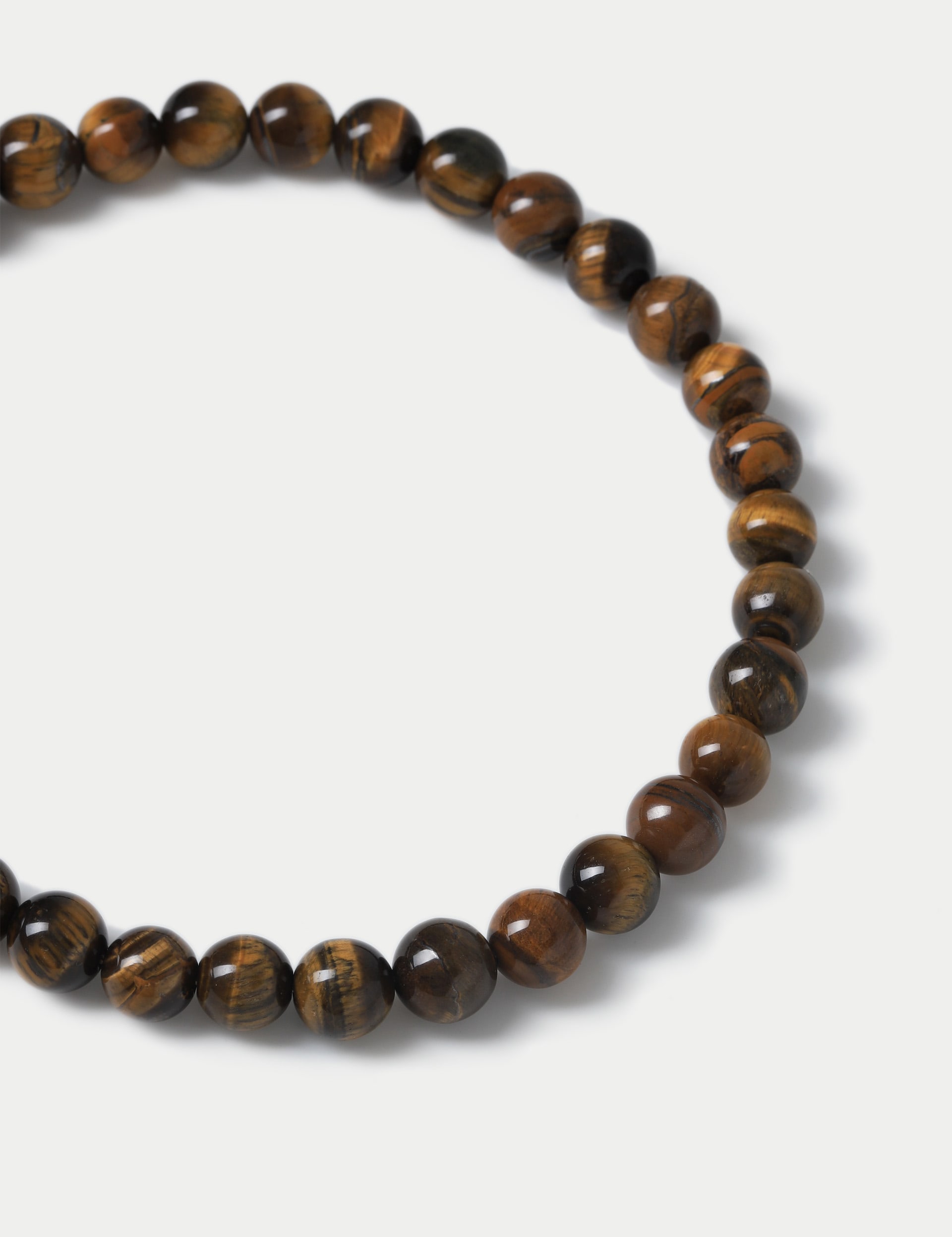 Autograph Women's Real Stone Tigers Eye Sphere Necklace - Brown, Brown