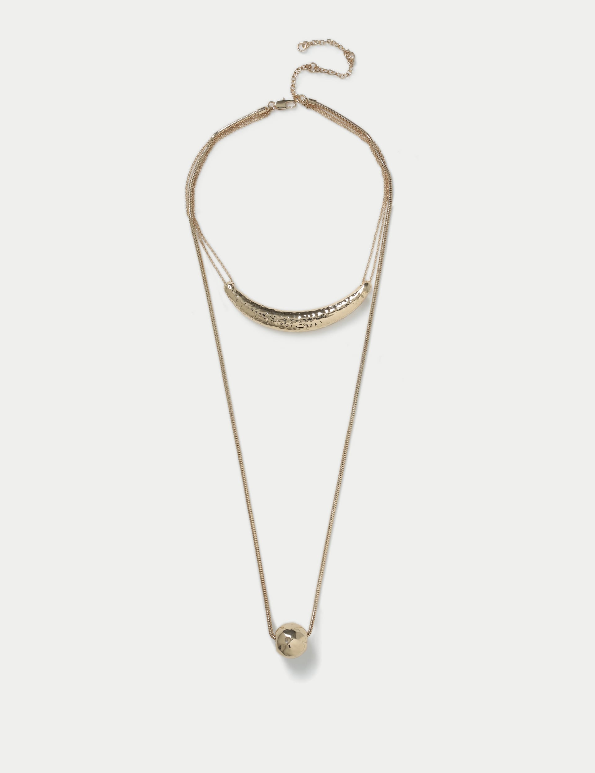 M&S Collection Women's Torc Pendant Layer Necklace - Gold, Gold