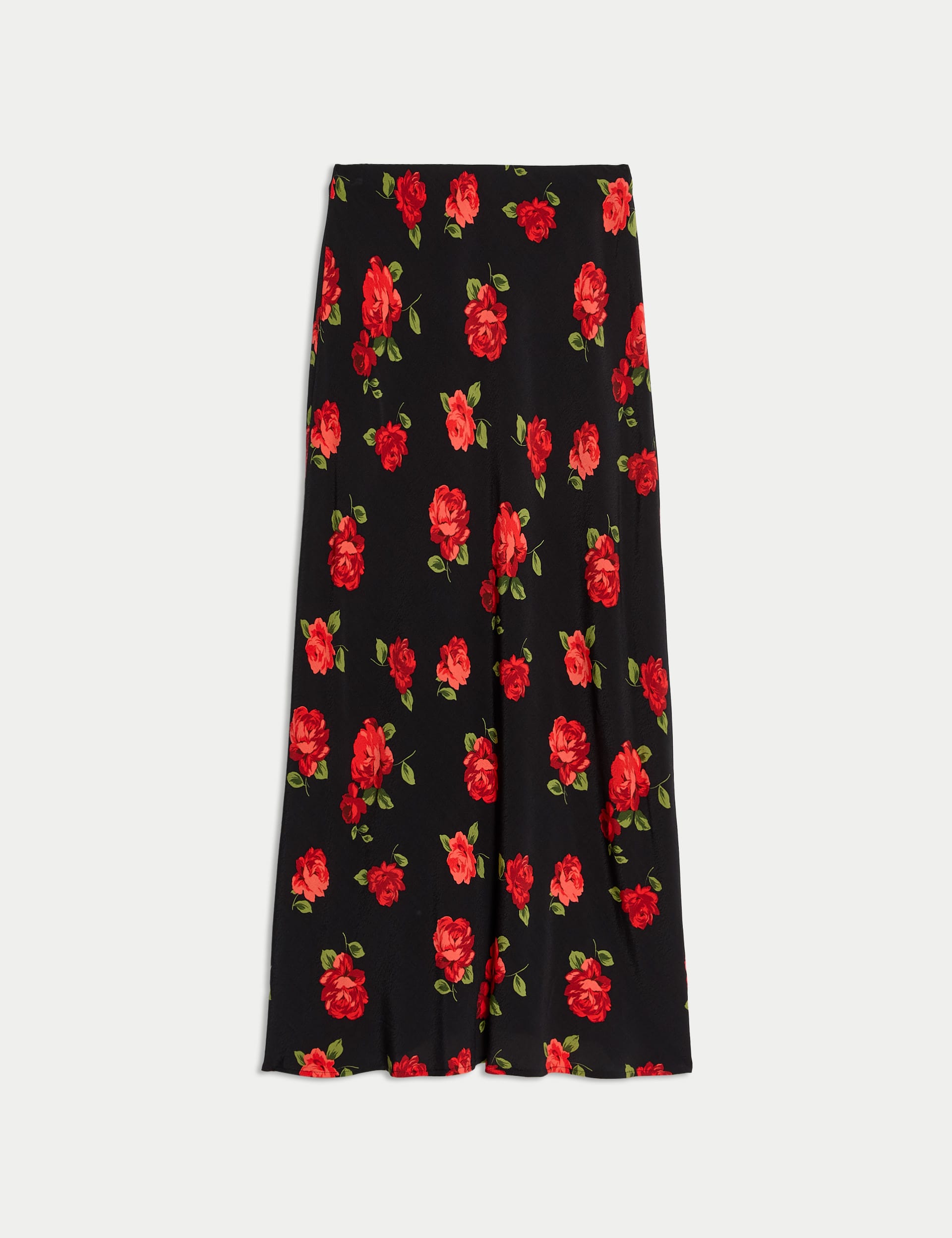 M&S Collection Women's Floral Maxi Column Skirt - 12REG - Black Mix, Black Mix