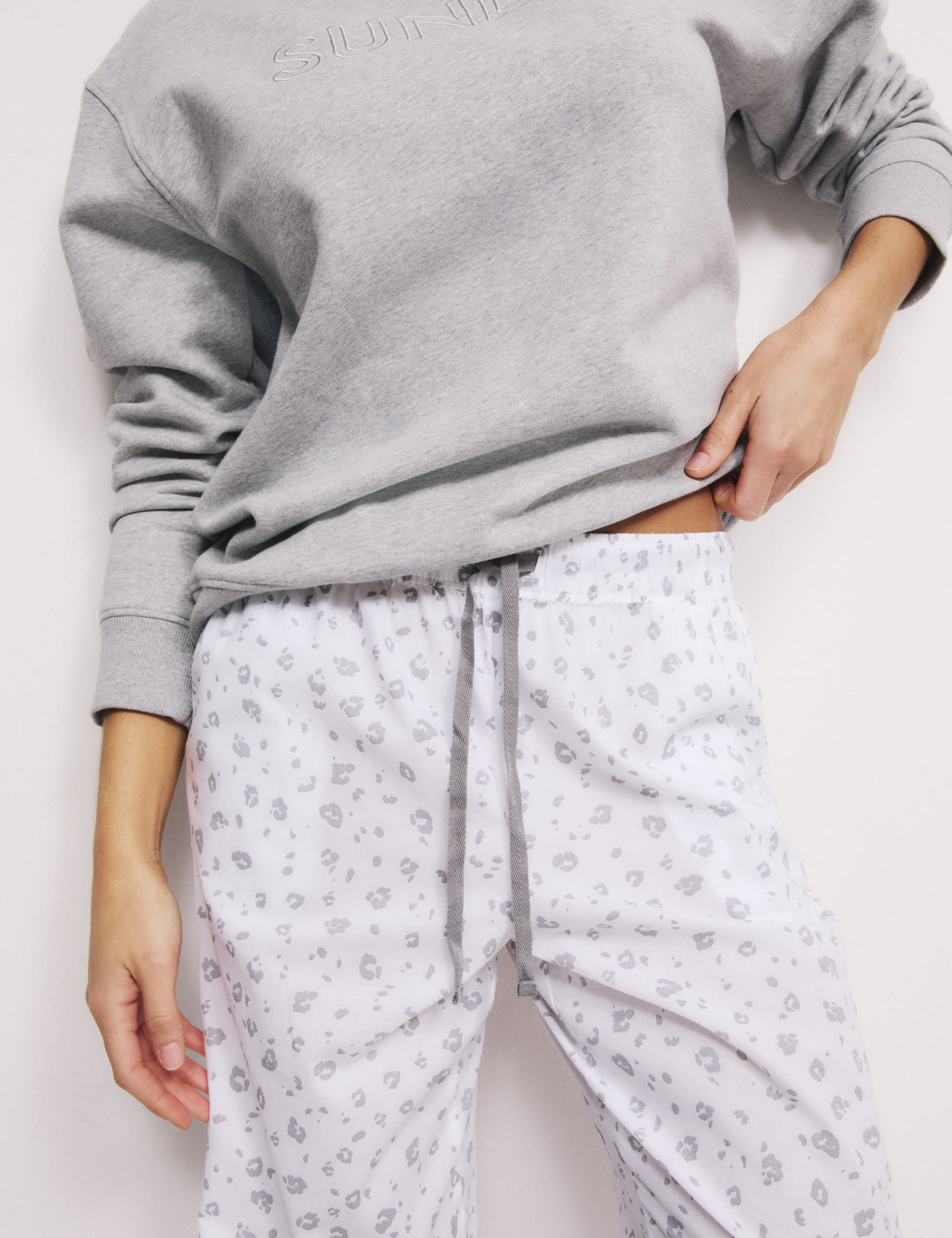 Body By M&S Women's Cool Comfort Printed Pyjama Set - 14REG - Grey Mix, Grey Mix