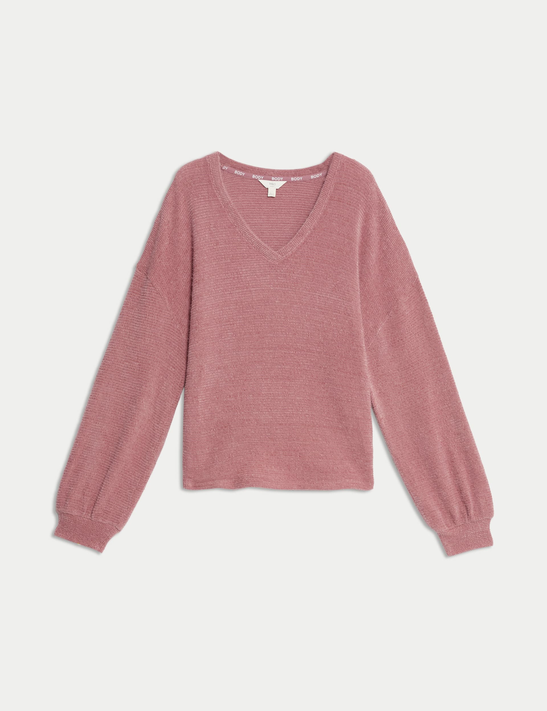 Body By M&S Women's Feather Knit Lounge Sweatshirt - M - Dusty Pink, Dusty Pink