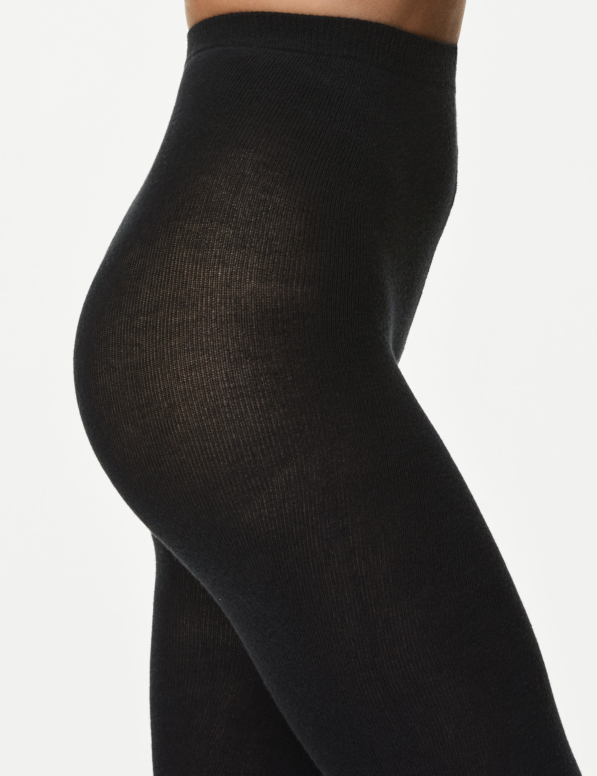 M&S Collection Women's 100 Denier Thermal Tights - Black, Black