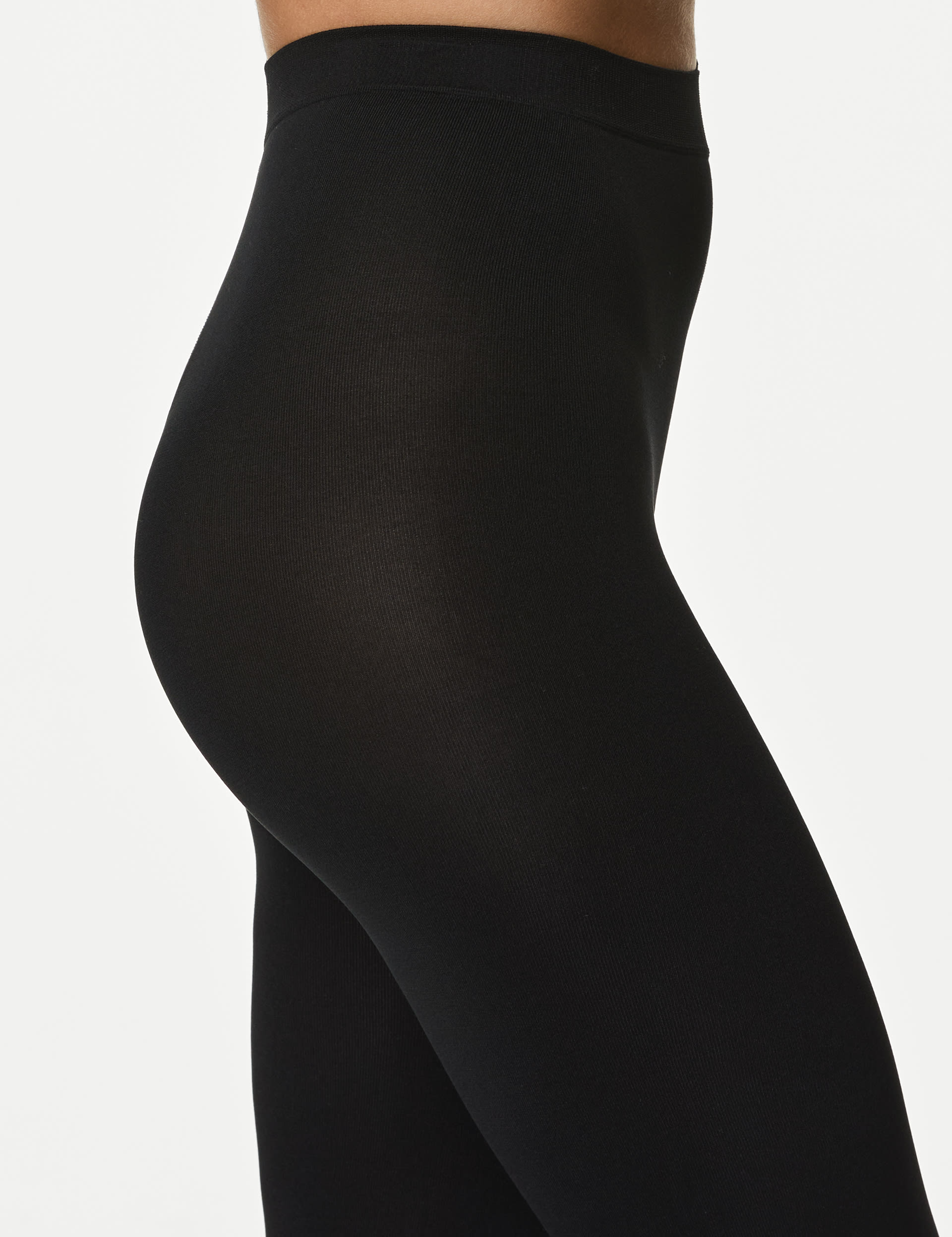 M&S Collection Women's 2 Pack 120 Denier Body Sensor™ Tights - X - Black, Black