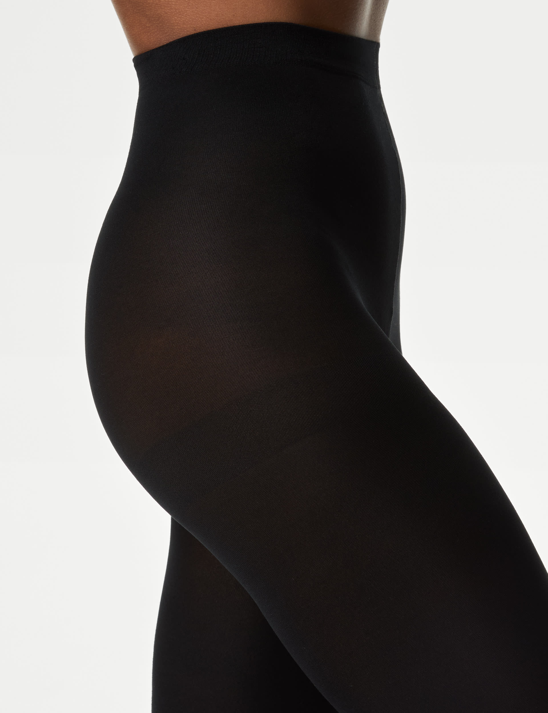 M&S Collection Women's 3pk 80 Denier Supersoft Opaque Tights - M - Black, Black