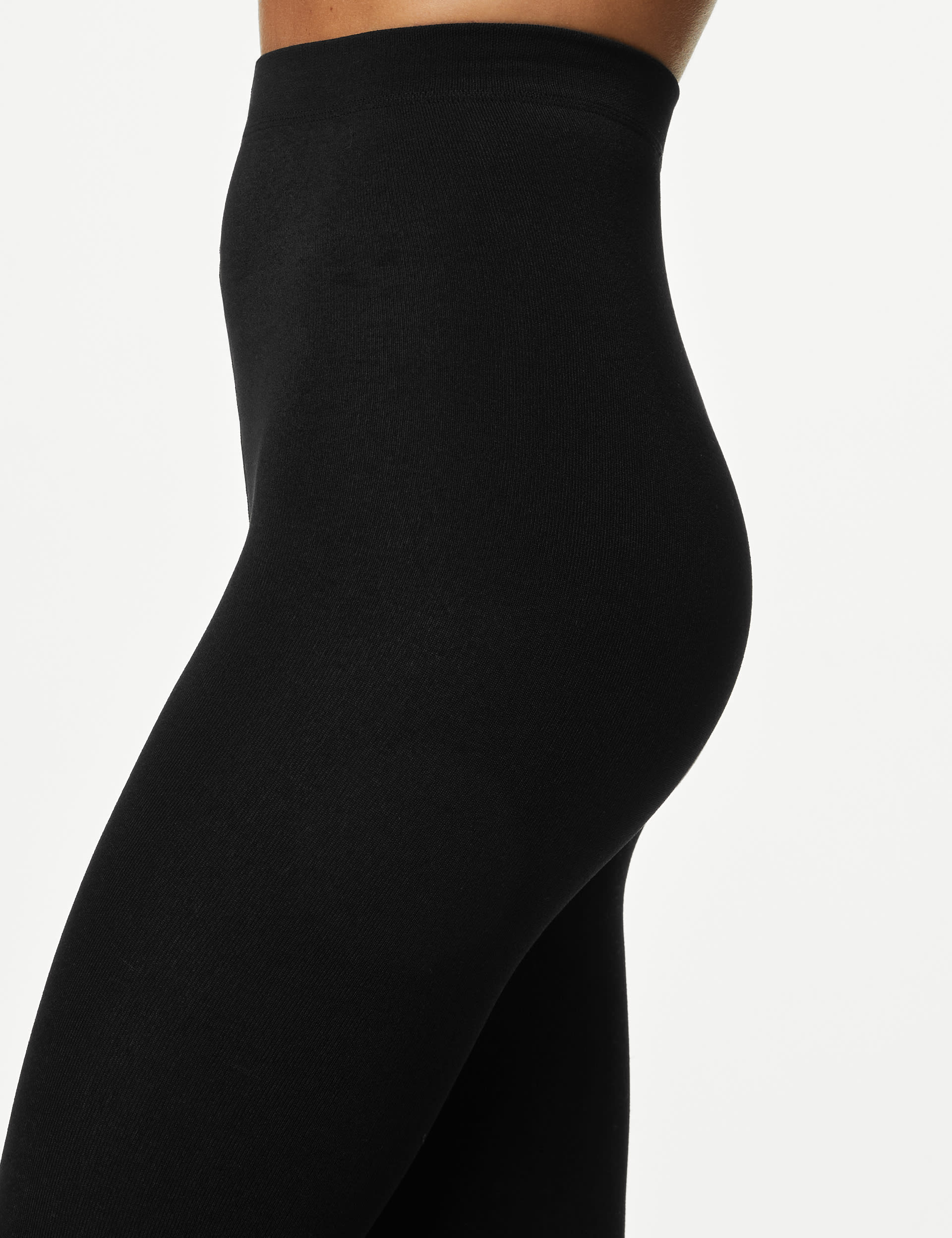 M&S Collection Women's 200 Denier Thermal Fleece Lined Tights - Black, Black,Charcoal