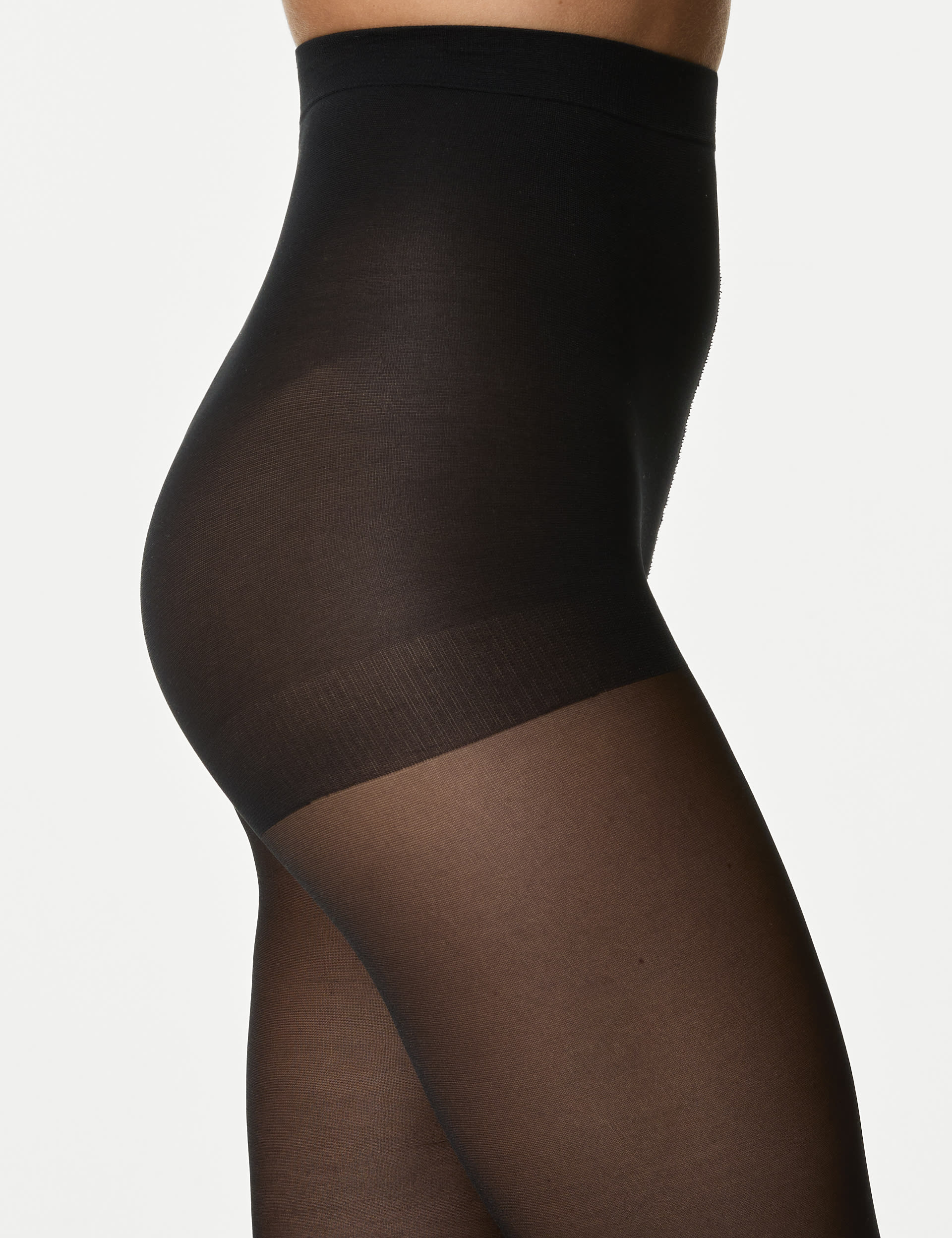 M&S Collection Women's 2 Pack Flexifit 10 Denier Light Control Sheer Tights - XL - Black, Rich Quar