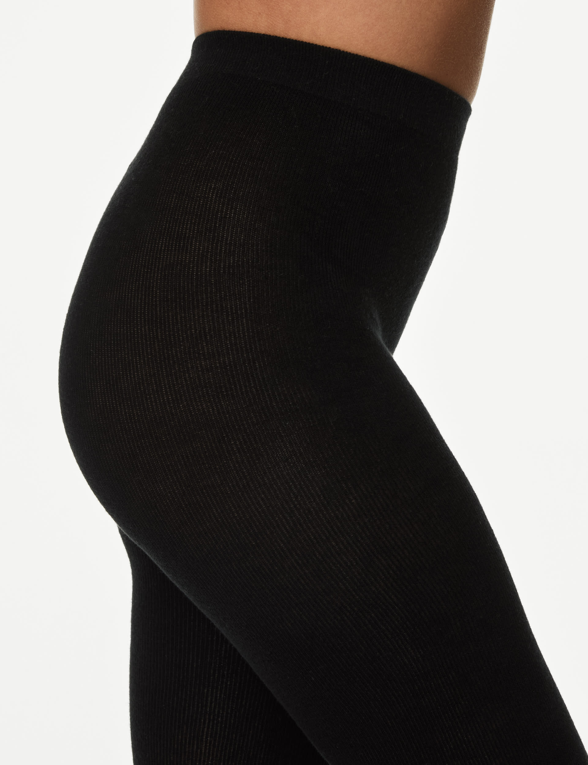 M&S Collection Women's 2 Pack 100 Denier Supersoft Opaque Tights - X - Black, Black