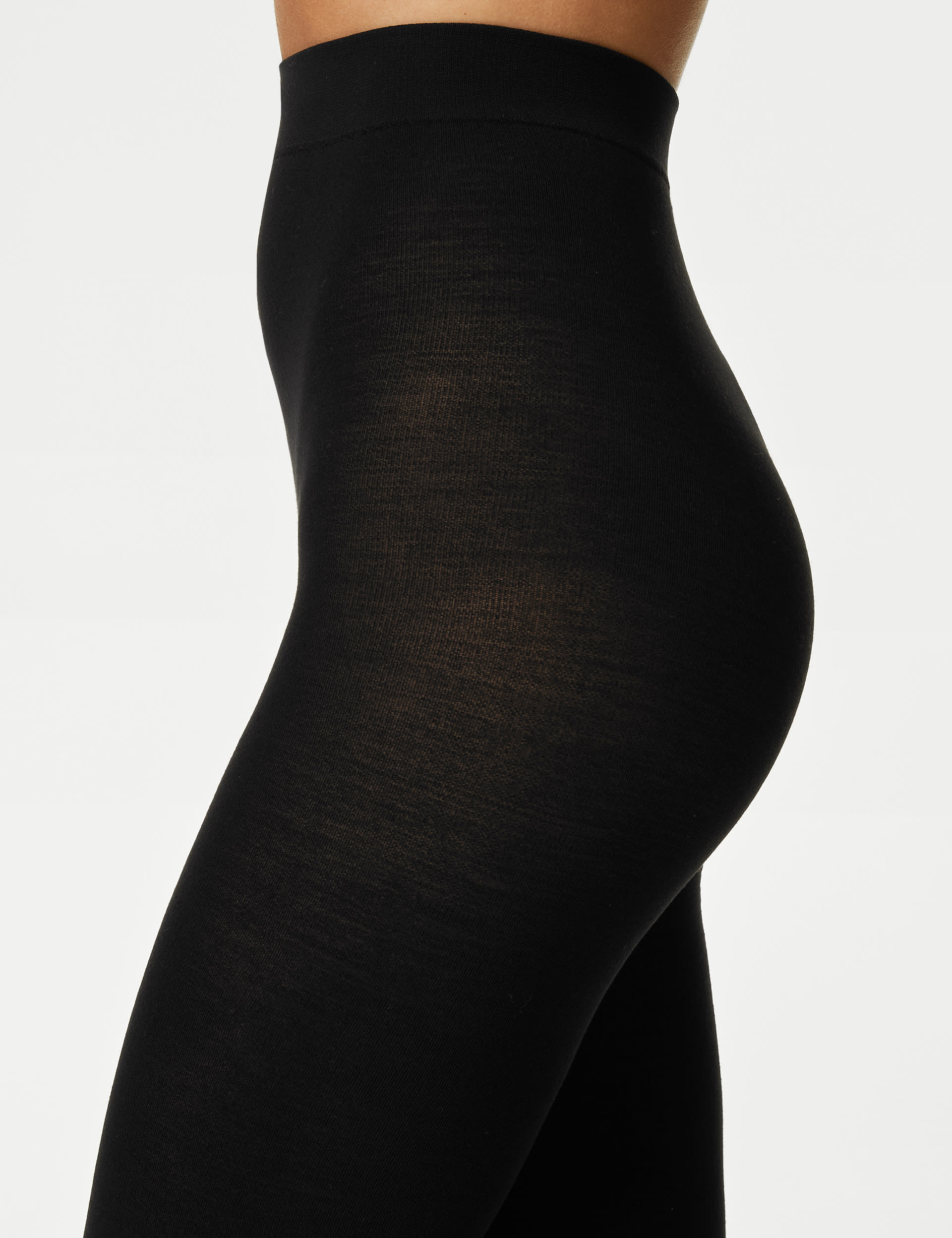 Autograph Women's 100 Denier Merino Wool Opaque Tights - Black, Black