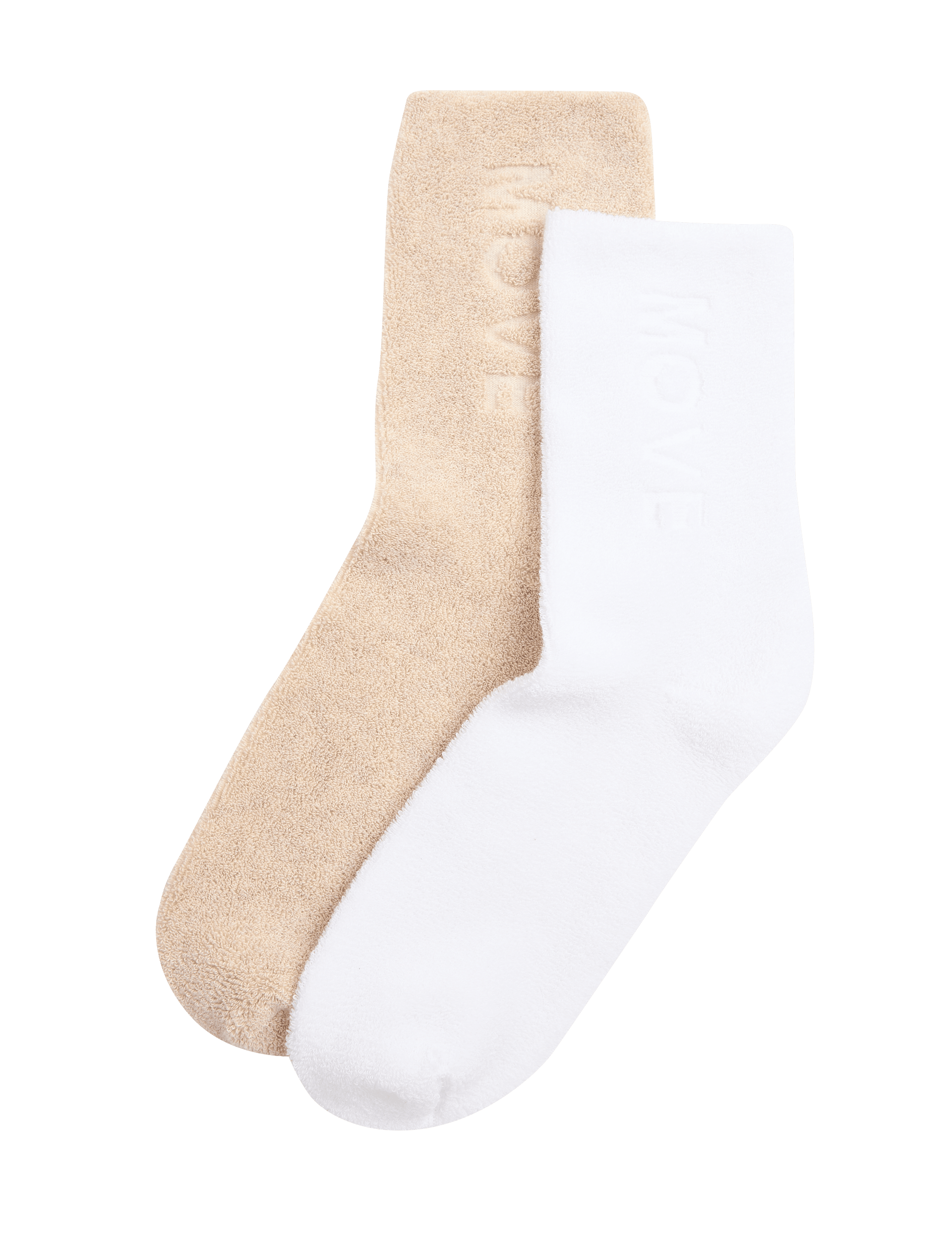 Goodmove Women's 2 Pack Cotton Rich Slogan Ankle High Socks - 6-8 - White Mix, White Mix,Light Grey 