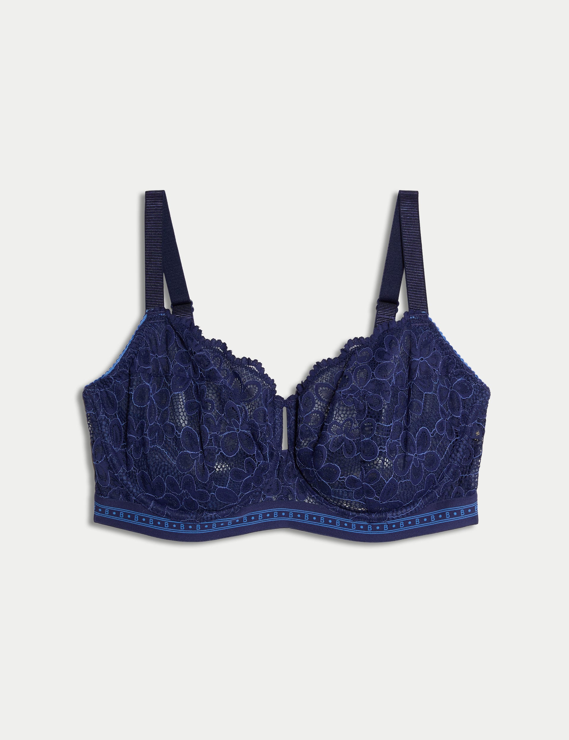 B By Boutique Women's Cleo Lace Wired Balcony Bra (F-H) - 36F - Midnight Mix, Midnight Mix