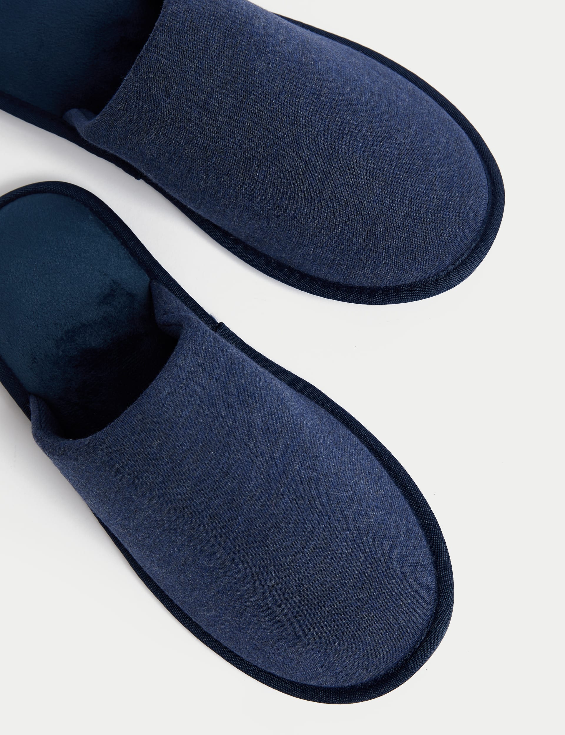 M&S Collection Men's Mule Slippers with Freshfeet - Dark Navy, Light Grey,Dark Navy