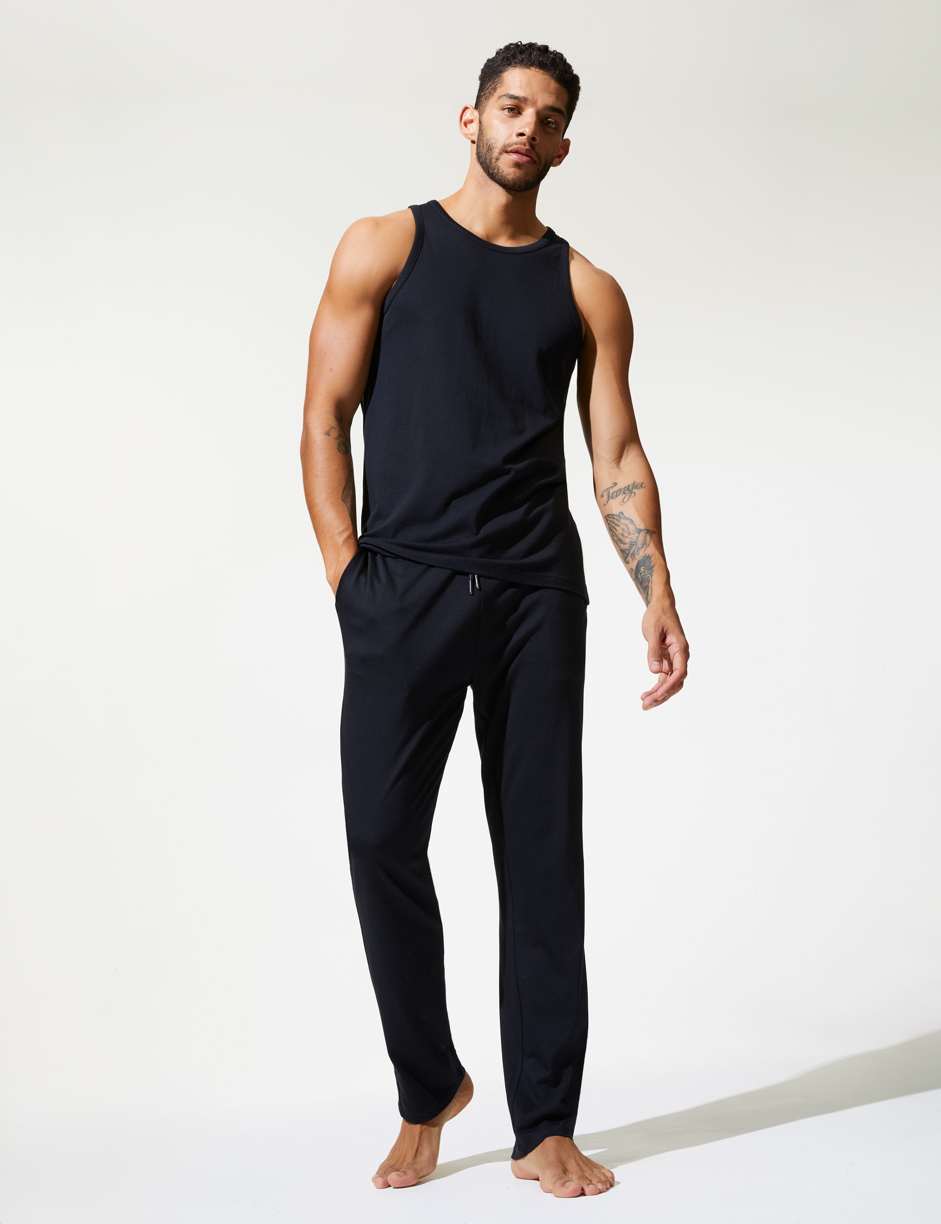 Autograph Men's Supima Cotton Modal Pyjama Bottoms - Black, Dark Navy,Grey Marl,Black,Smokey Green