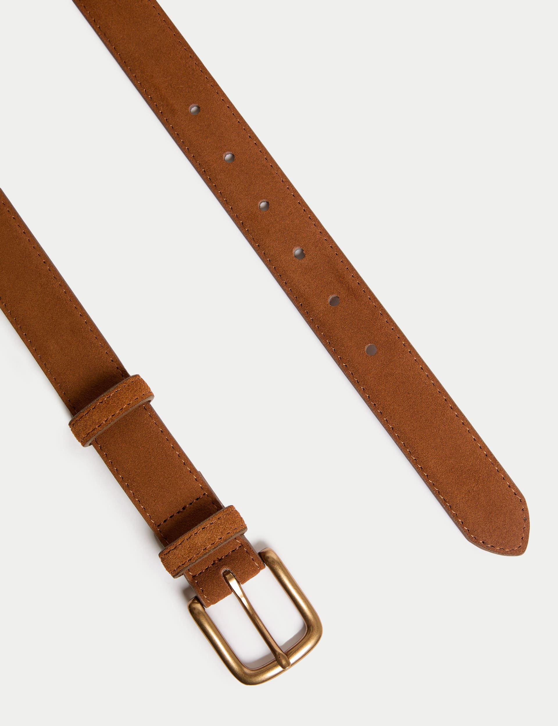 Autograph Men's Suede Belt - 34-36 - Tan, Tan,Natural,Navy,Grey