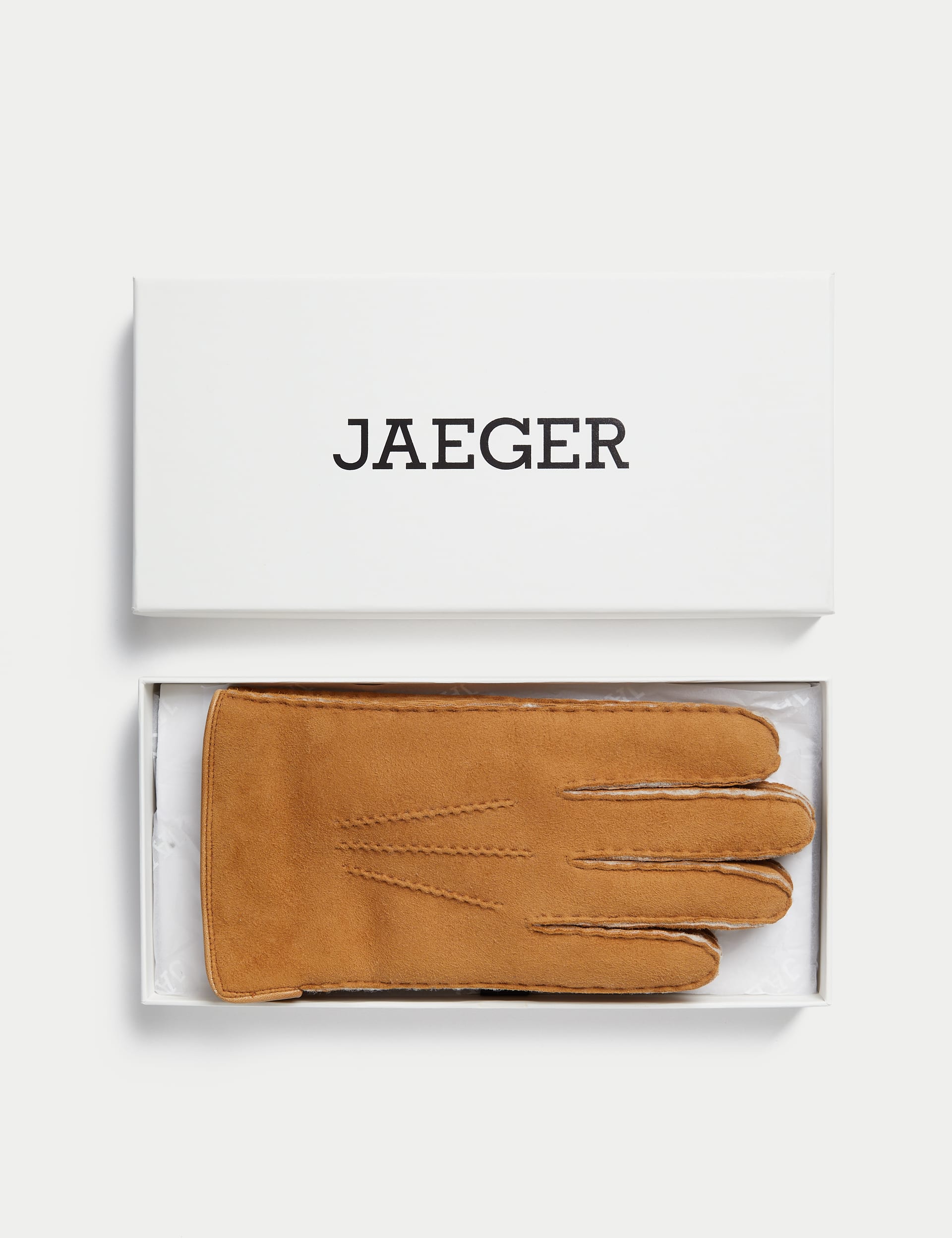 Jaeger Men's Sheepskin Gloves - Tan, Tan