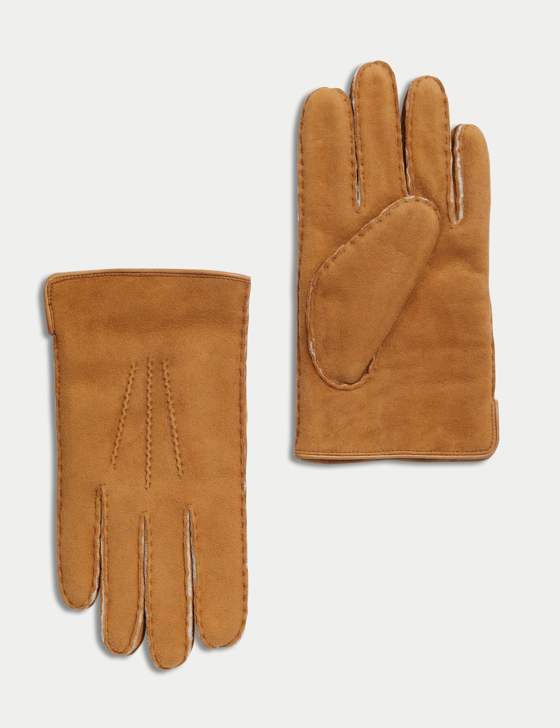 Jaeger Men's Sheepskin Gloves - Tan, Tan