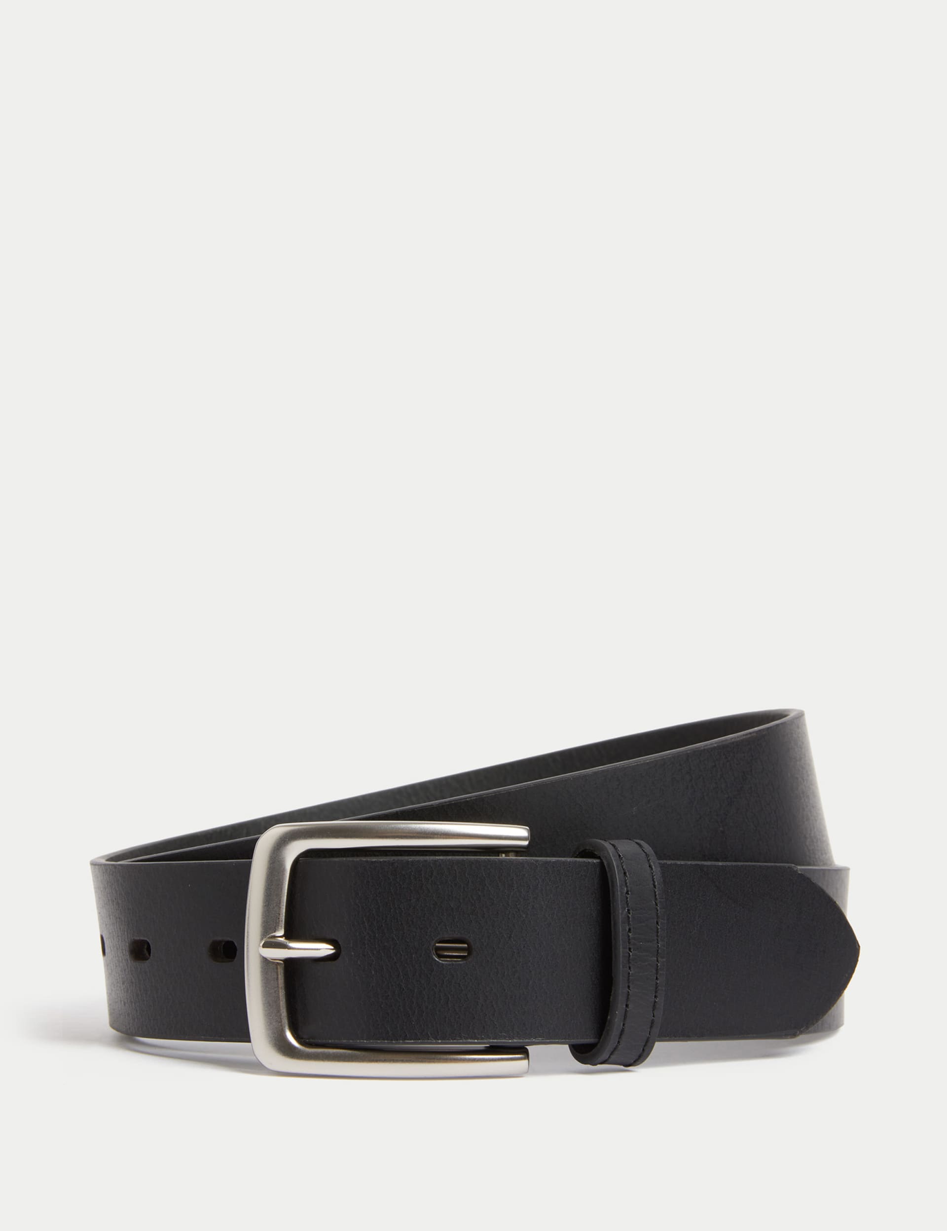 M&S Collection Men's Leather Casual Belt - 38-40 - Black, Black,Brown