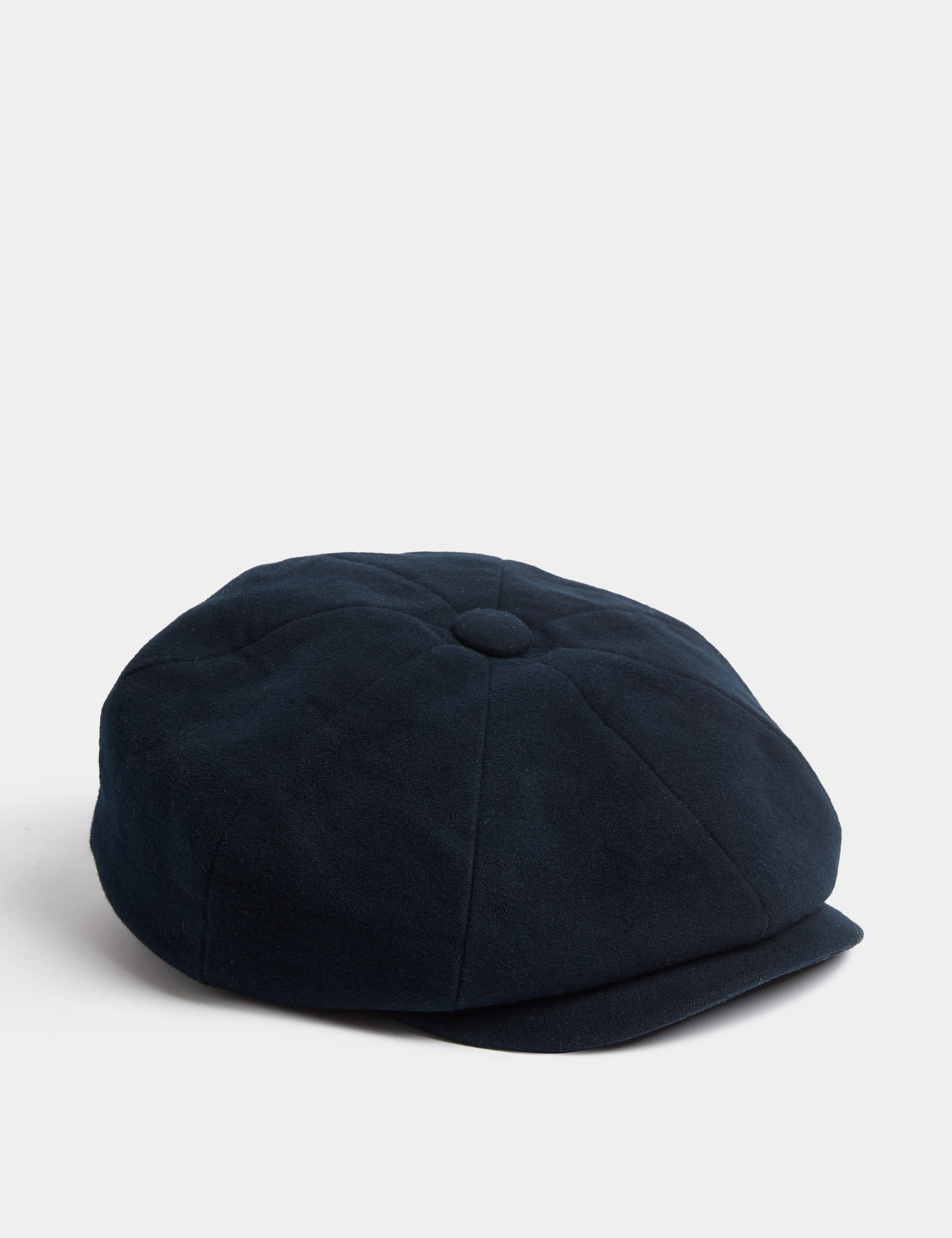 M&S Collection Pure Cotton Baker Boys Hat with Stormwear - L-XL - Navy, Navy