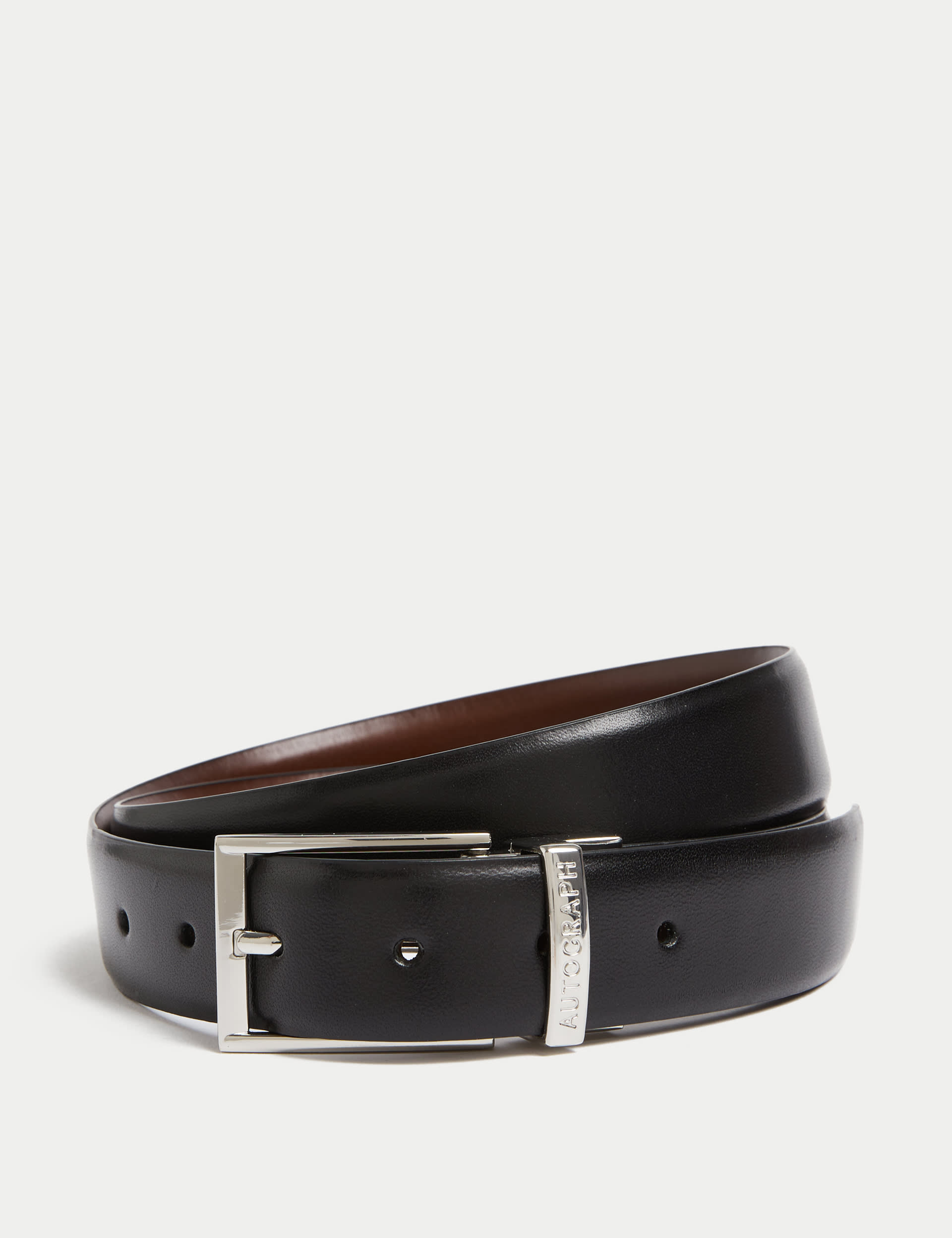 Autograph Men's Leather Belt - 34-36 - Black/Brown, Black/Brown,Blue/Black