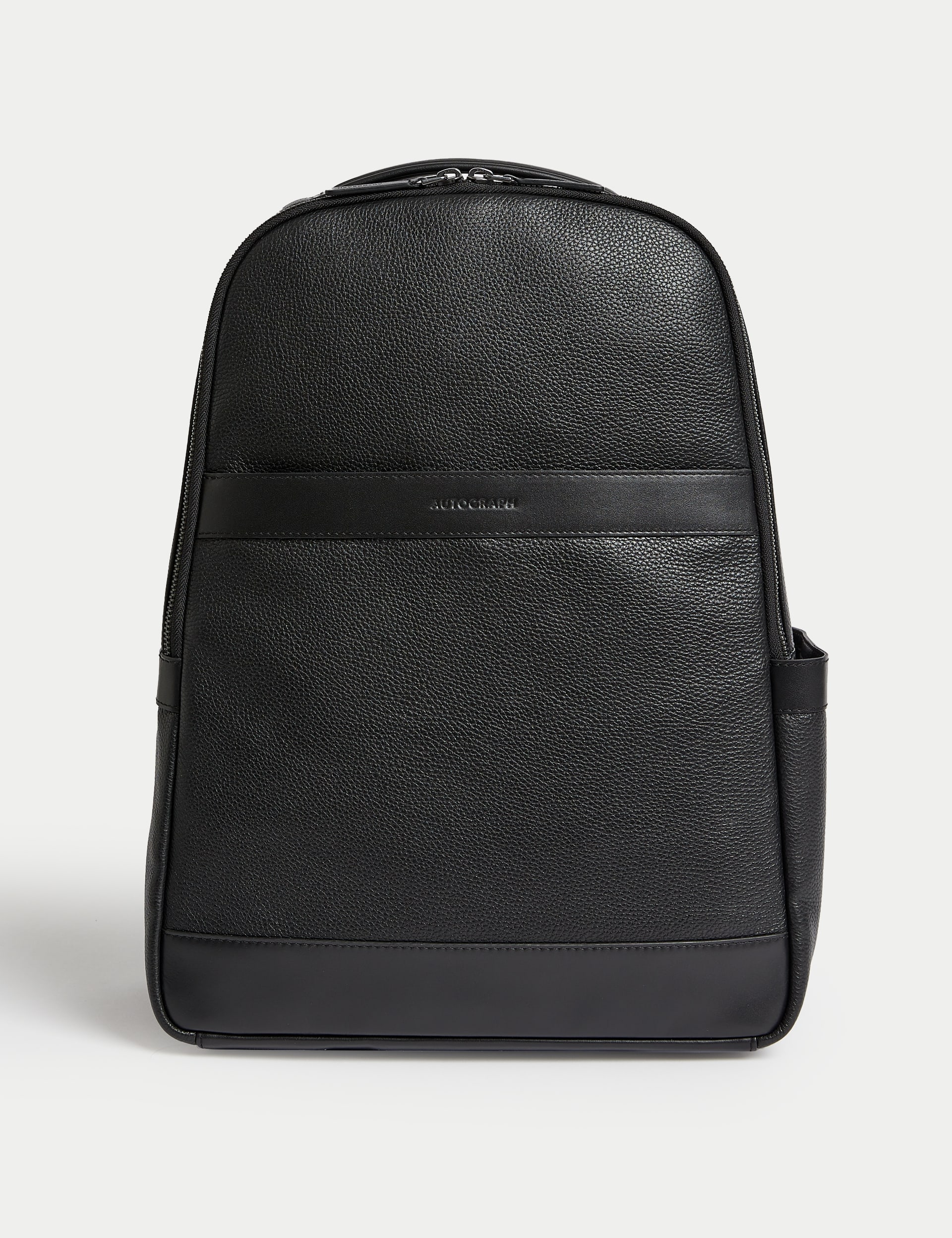 Autograph Men's Leather Backpack - one size - Black, Black