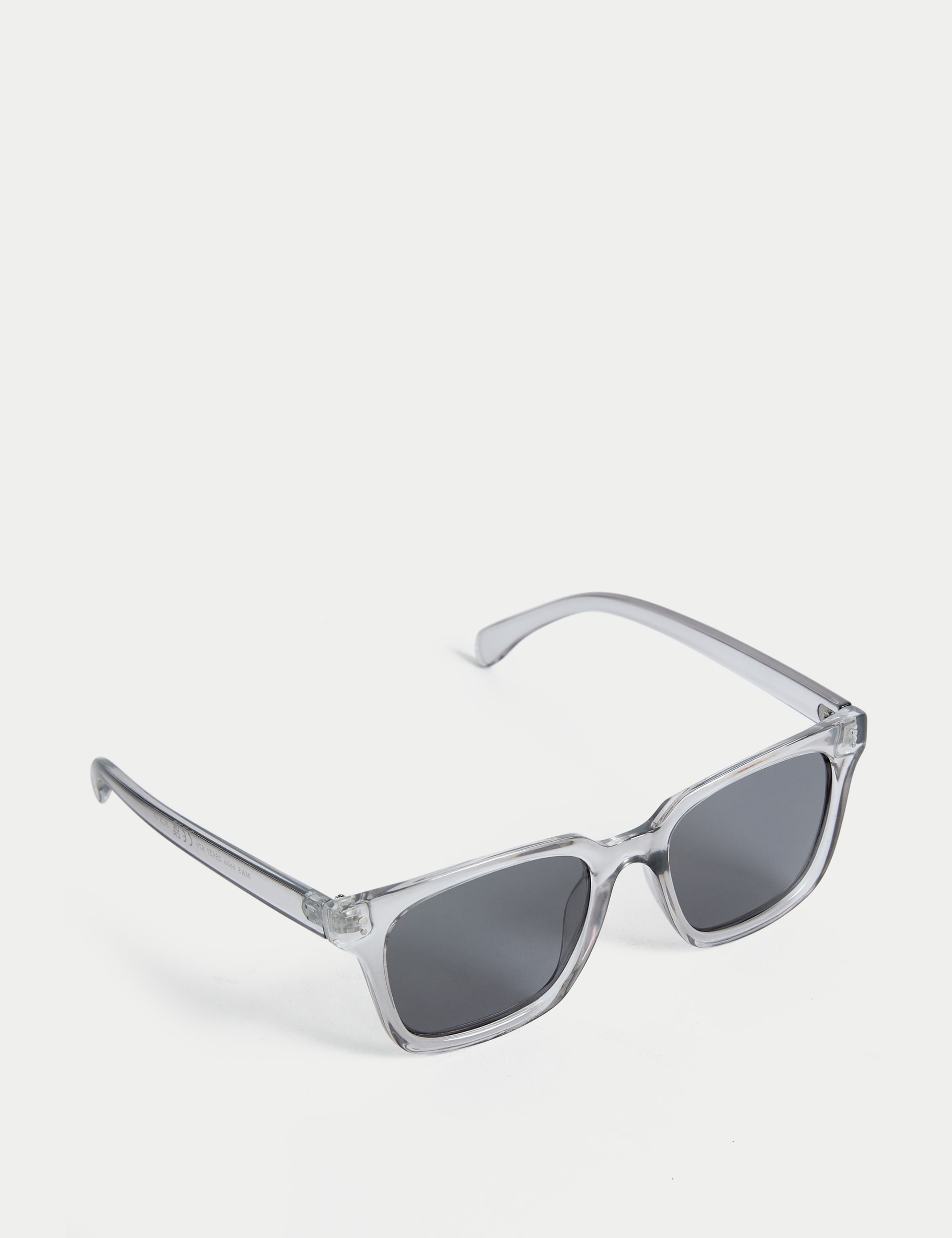 M&S Collection Men's D Frame Polarised Sunglasses - one size - Grey, Grey