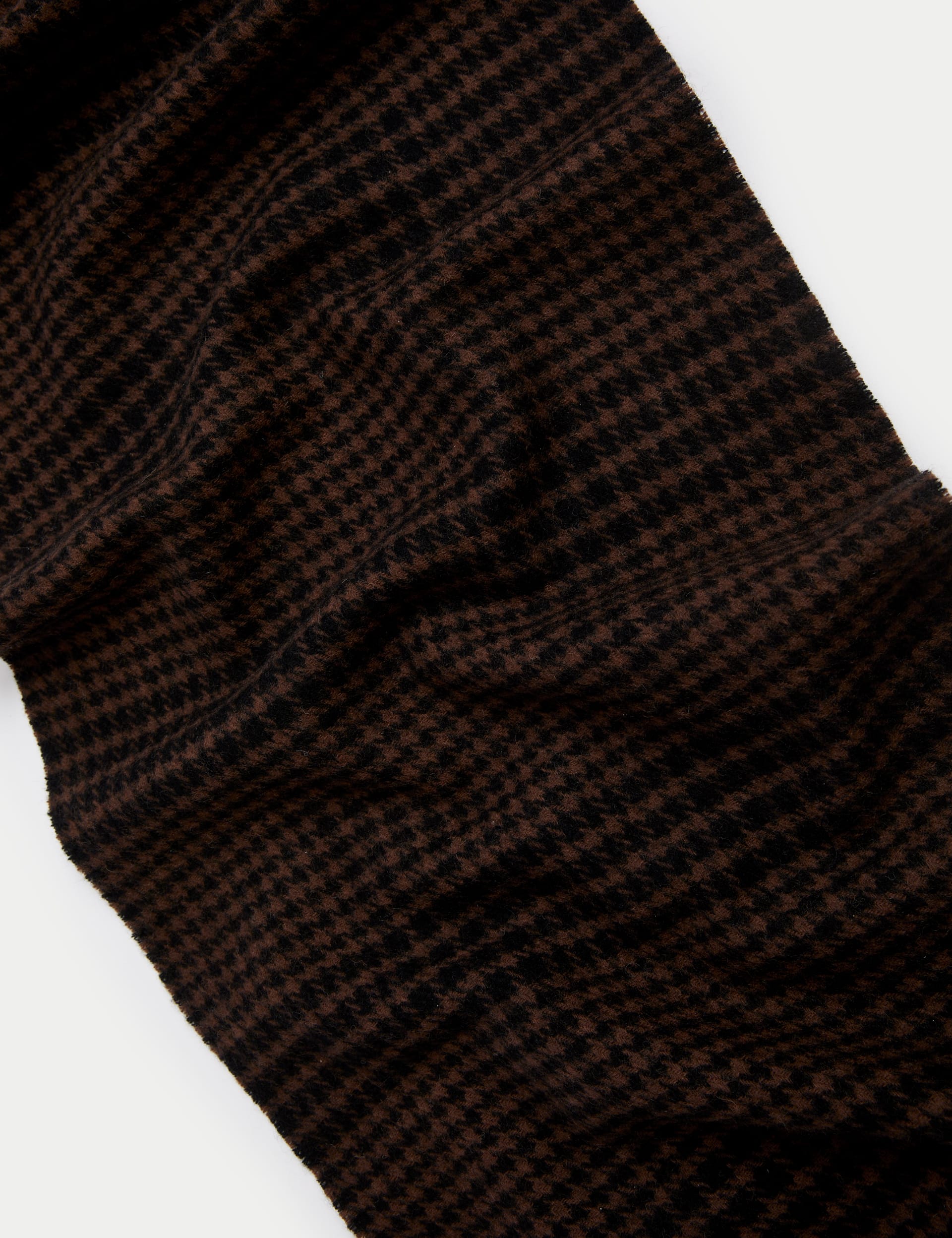 Autograph Men's Merino Wool Checked Scarf - one size - Black Mix, Black Mix