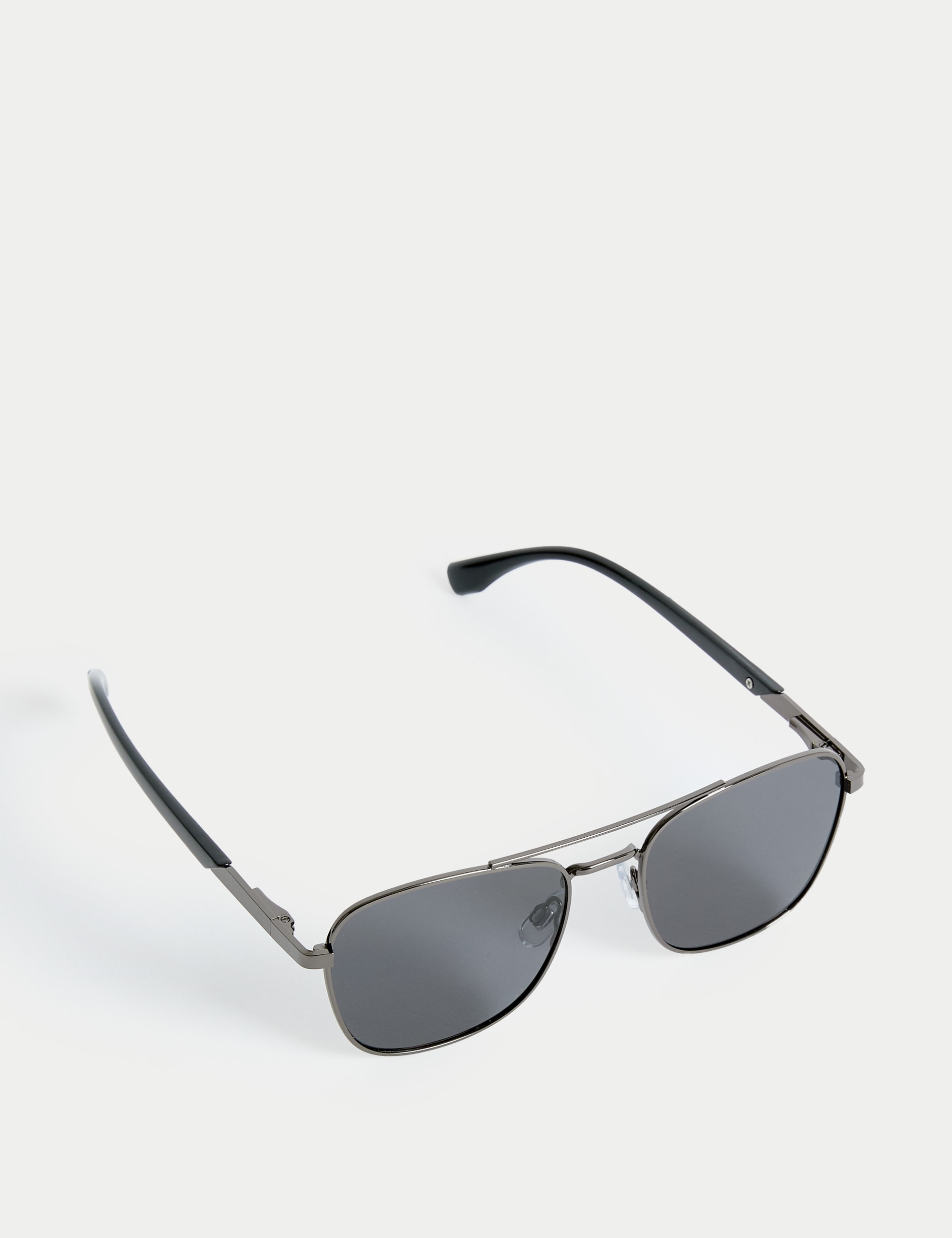 M&S Collection Men's Navigator Polarised Sunglasses - one size - Gunmetal, Gunmetal,Gold